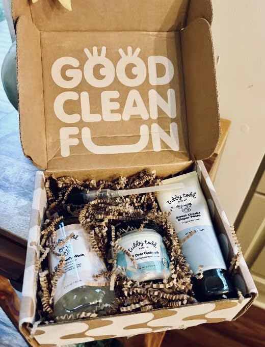 Tubby Todd Baby Bath and Skincare Kit, The Baby Bundle Gift Set | Shampoo and Body Wash, 8.5 oz Everyday Lotion, 3.5 oz All Over Ointment & 4 oz Diaper Paste Cream, Fragrance-Free customer photo 2