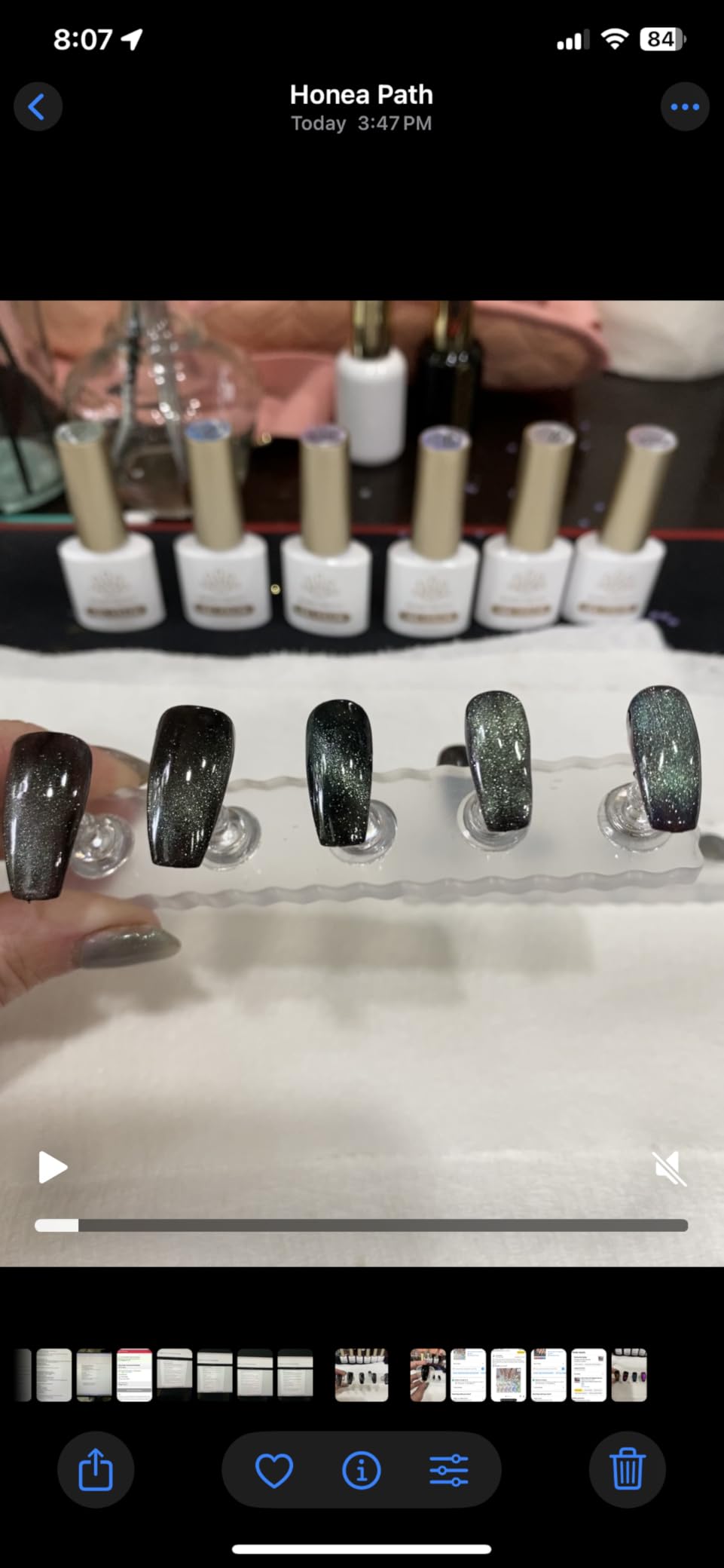 Born Pretty Cat Magnetic Gel Nail Polish 9D Chameleon Holographic Glitter | 6PCS Rainbow Cat Magnetic Eye Gel Polish Blue Purple, Glitter Gel Polish Set with Magnet, DIY Manicure Gifts at Home customer photo 2