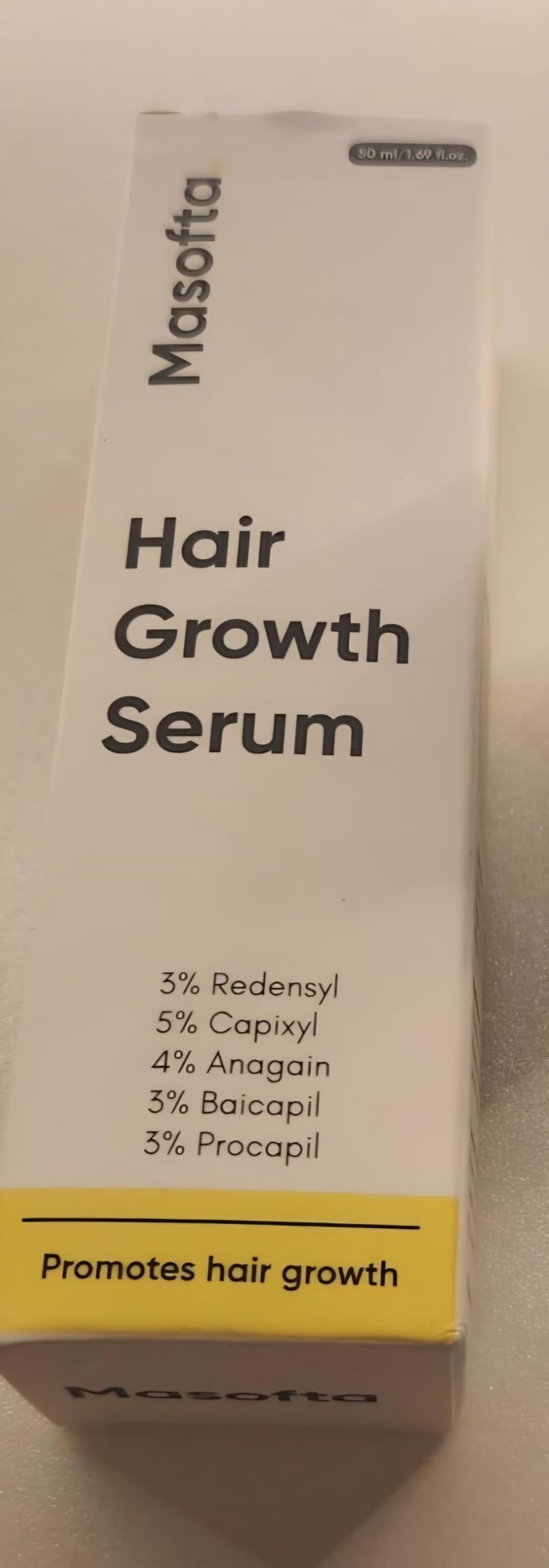 Masofta Hair Growth Serum For Density, Hair fall Control with 3% Redensyl, 5% Capixyl, 4% Anagain, 3% Procapil & 3% Baicapil, Rosemary & Biotin For Both Men & Women, 1.01 fl.oz./30ML customer photo 2