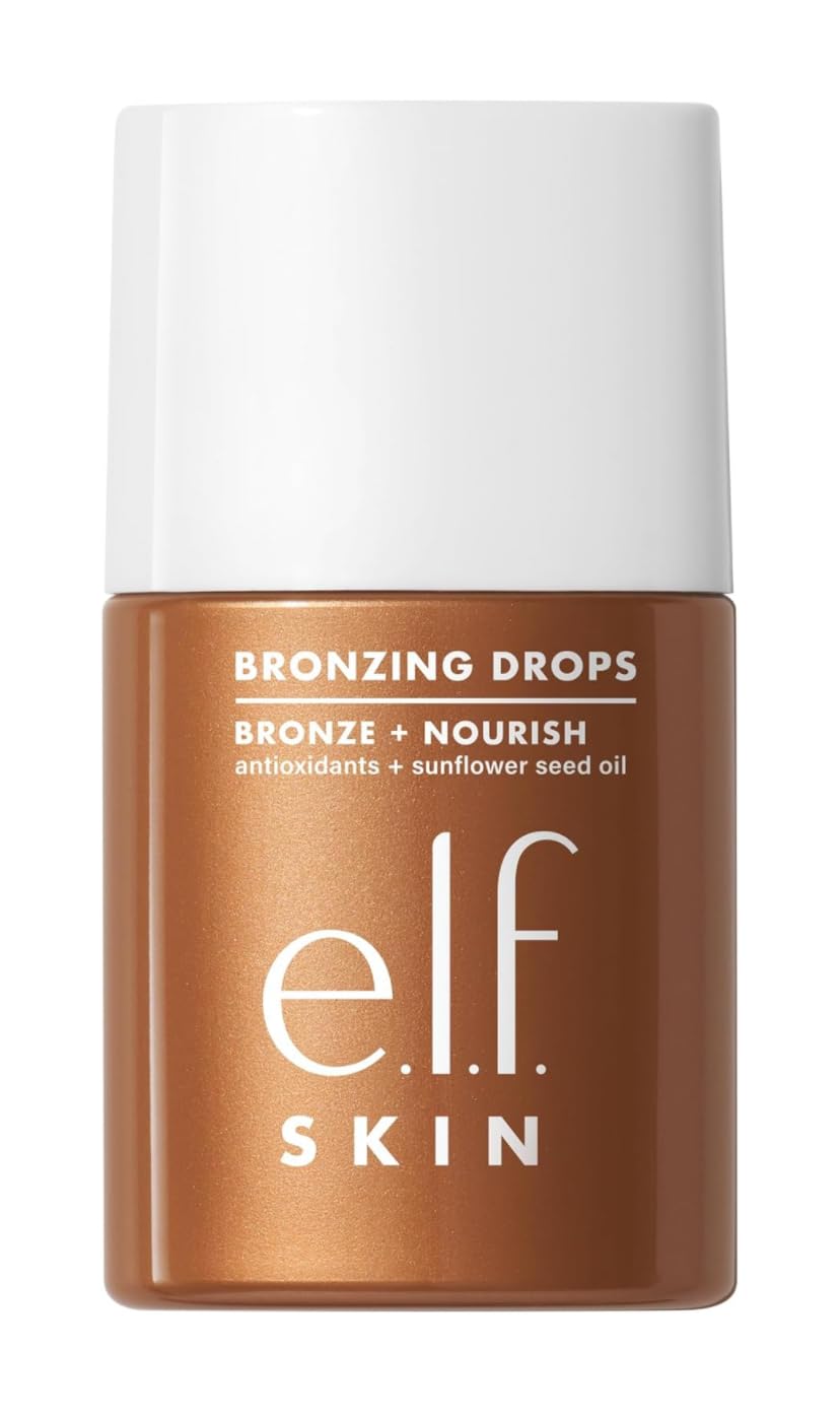 e.l.f. SKIN Bronzing Drops, Pure Gold (Golden Bronze Shimmer) | Liquid Face Tinted Serum with Vitamin E & Sunflower Oil, Shimmer Finish, Vegan & Cruelty-Free, Pure Gold customer photo 2