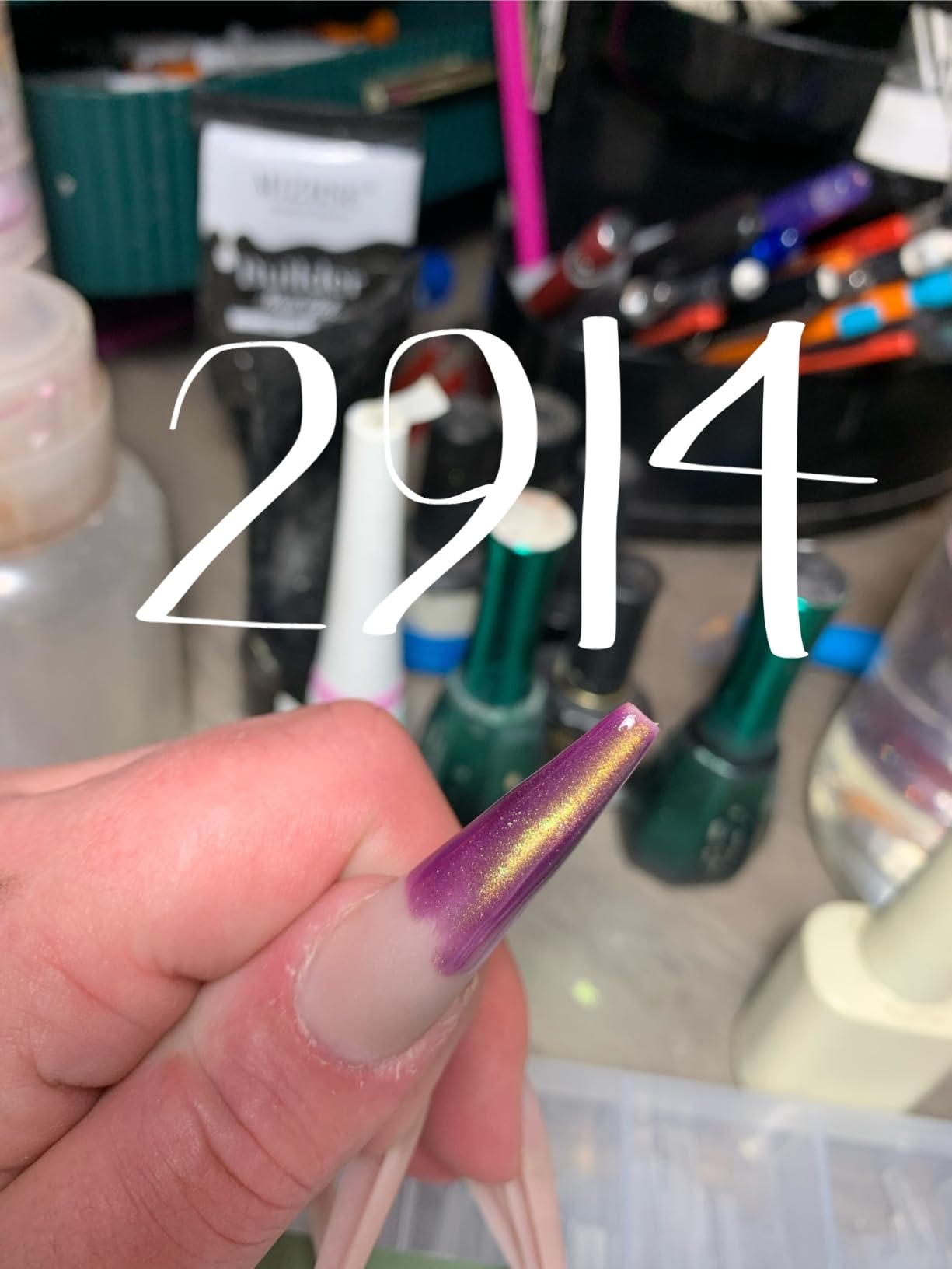 modelones Cat Eye Gel Nail Polish Set, Black Blue Purple Green Cateye Gel | Holographic 9D Glassy Cat Eye Glitter Gel Polish Kit with Magnet, Soak Off LED Nail Art DIY at Home Salon, Gift for Women customer photo 2