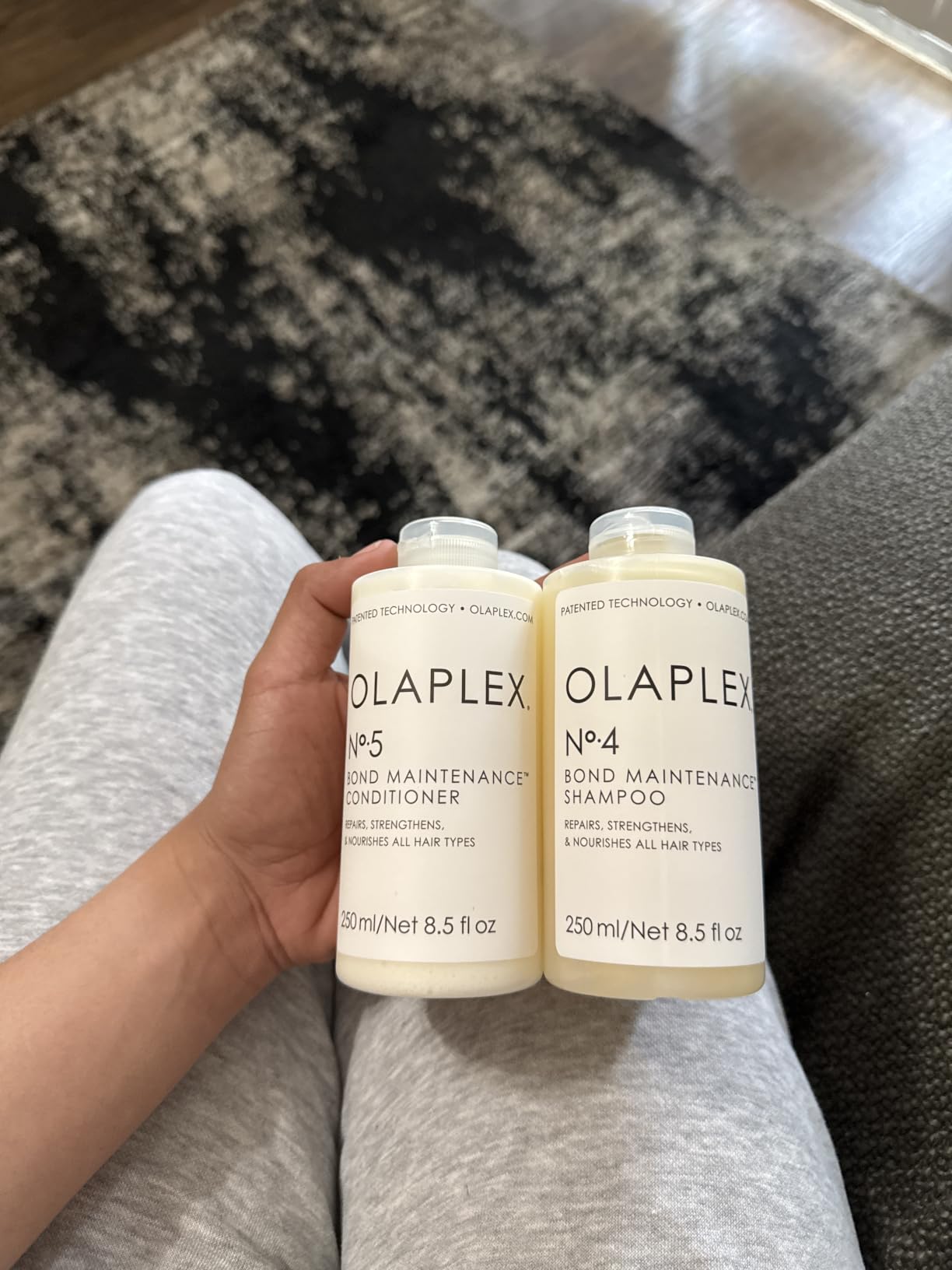 OLAPLEX Wash & Shine Hair Kit | Shampoo & Conditioner Set, Bonding Oil customer photo 1