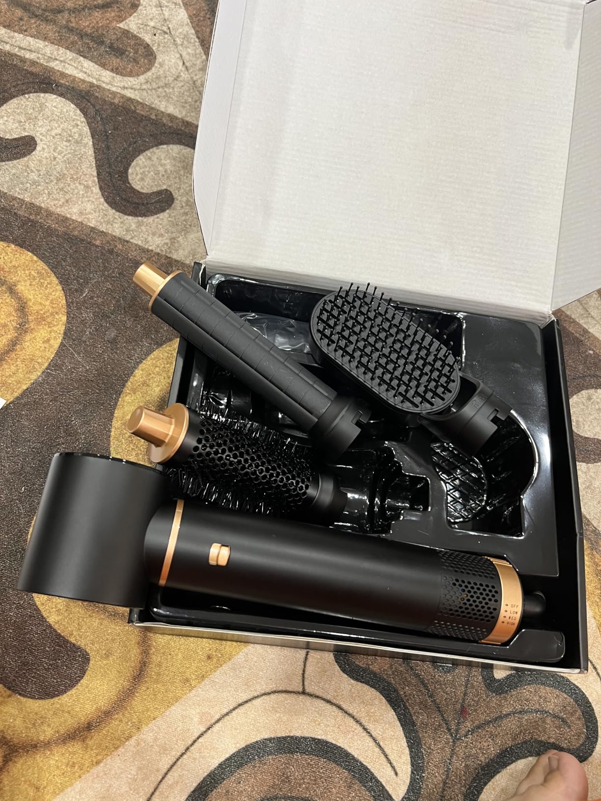 5 in 1 Blow Dryer Brush Set, Detachable Hot Air Styler & Hair Dryer Brush for Women, Negative Ion Blowout Brush with Auto Wrap Curling Iron, Smoothing Brush & Round Brush Volumizer for All Hair Types customer photo 2