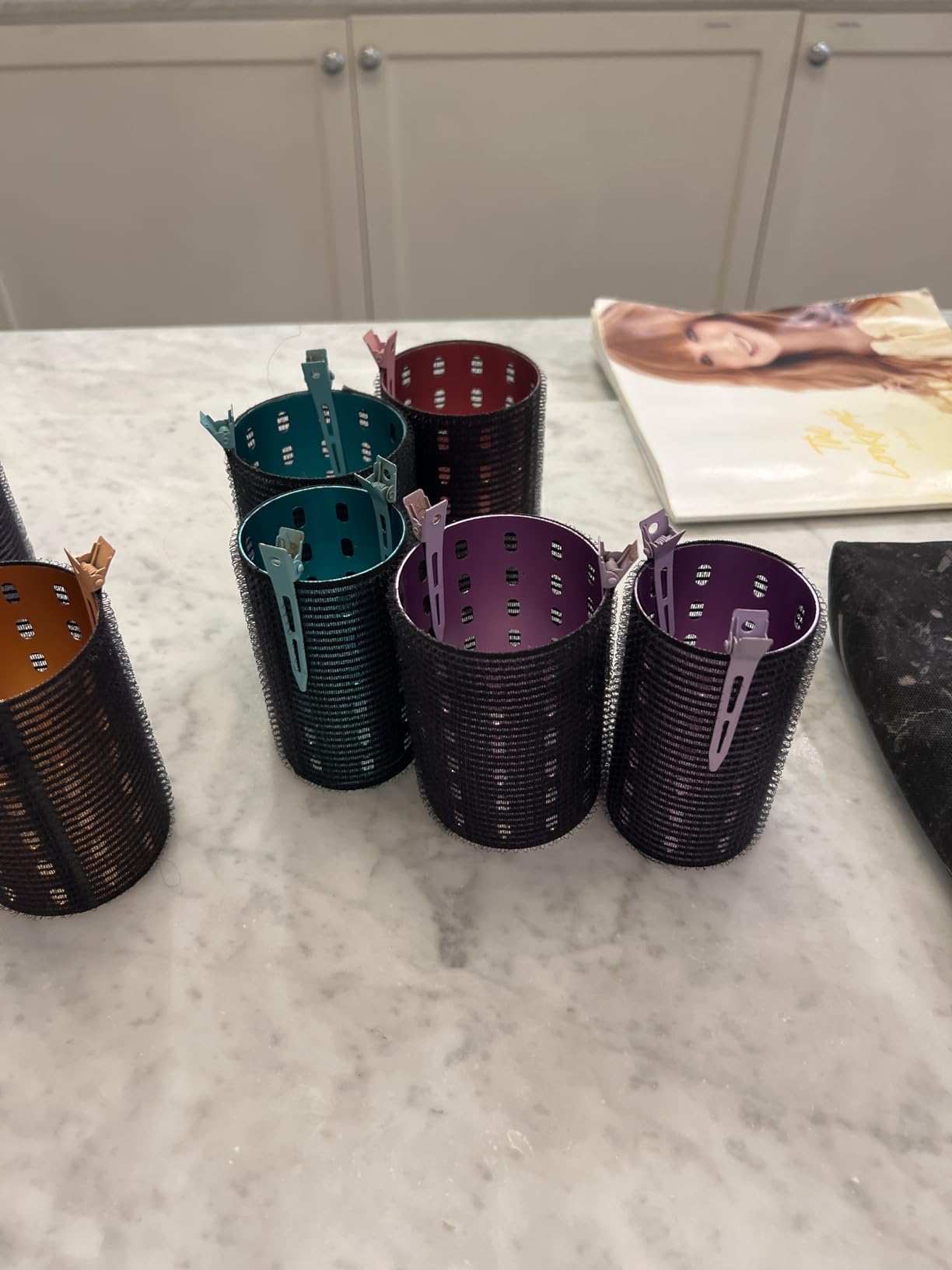 Metal Hair Rollers | Reusable metal rollers, creates volume & bounce, smooth frizz-free curls, salon-style blowout at home customer photo 2
