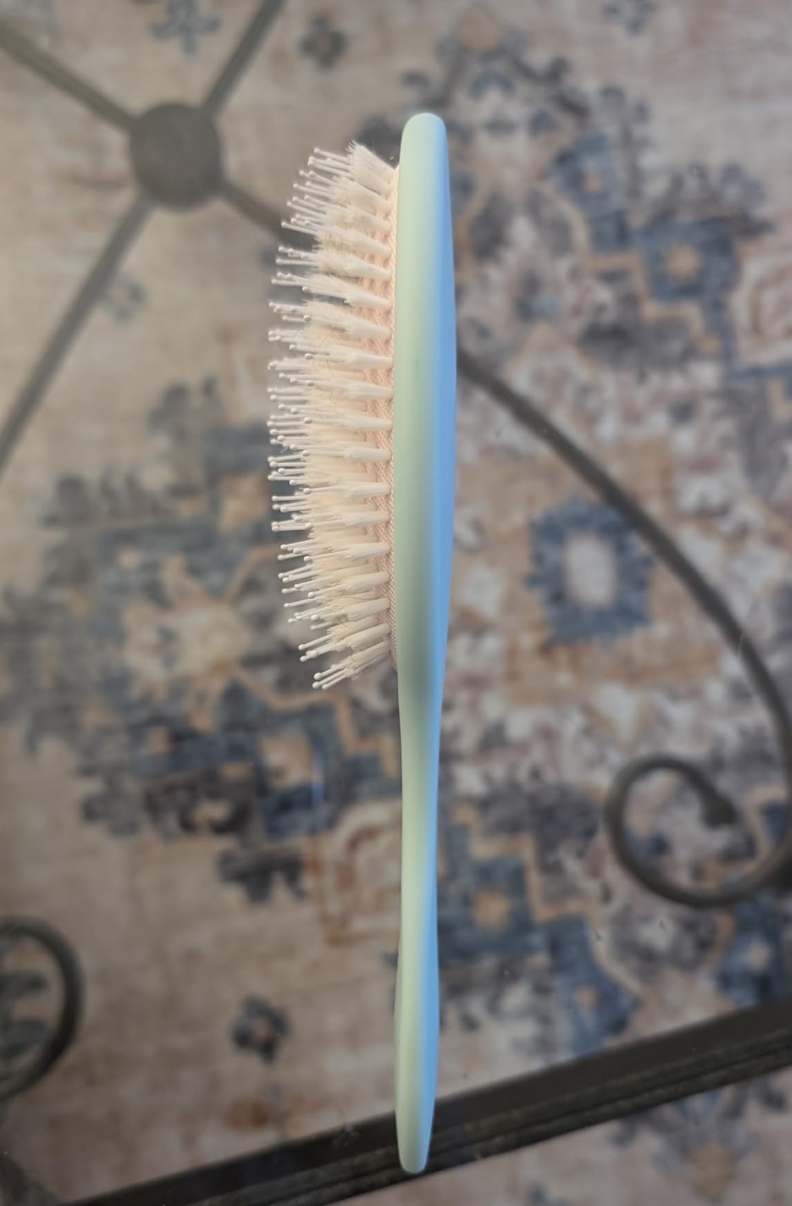 Remilia Vegan Lush Paddle Hair Brush with Boar-Like Bristles for Smooth Detangling and Daily Scalp Comfort - Lightweight Travel-Ready Design for All Hair Types - Sand customer photo 1