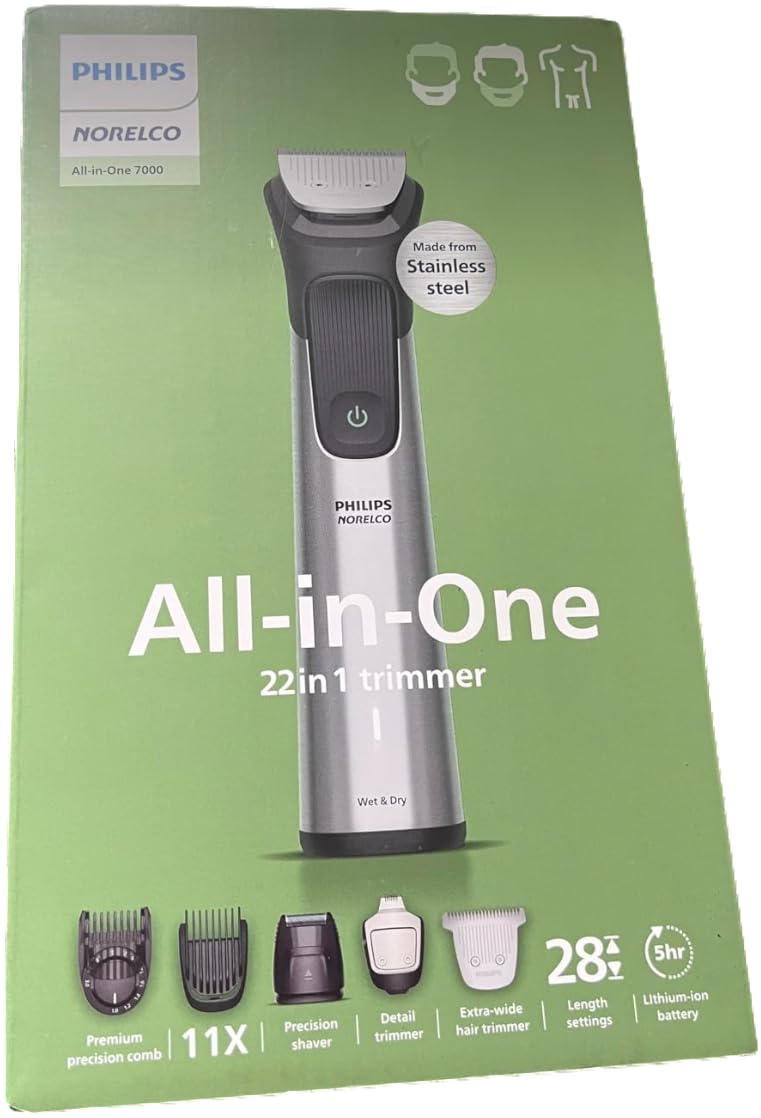 Norelco Philips All-in-One Series 7000 23-Piece Trimmer - Electric Shaver and Clipper for Face, Beard, Head & Body, Self-Sharpening Titanium Blades, 26 Length Settings (0.5-16 mm), MG7970/49 customer photo 2