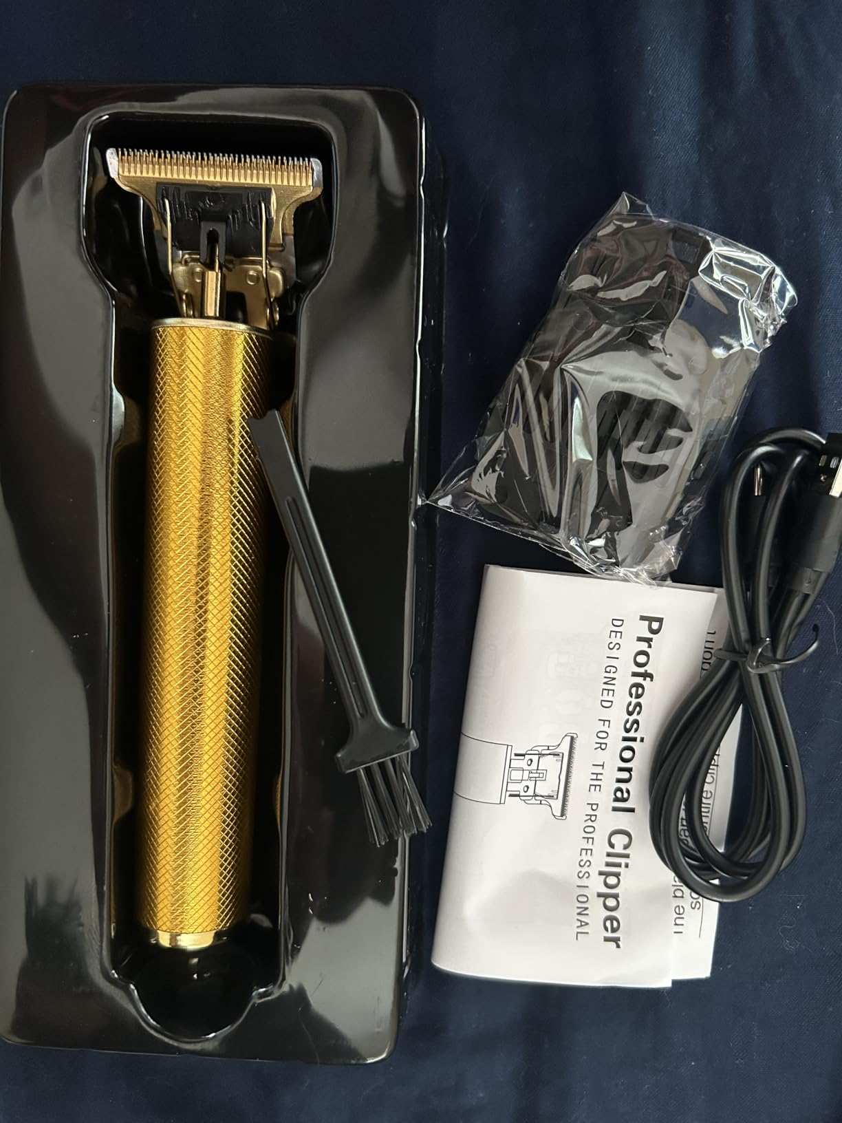 YOGINGO Professional Hair Trimmer for Men, Cordless Rechargeable Beard Trimmer Hair Clippers for Men, Metal Body Cutting Grooming Kit, Beard Shaver Barbershop, Bronze customer photo 1