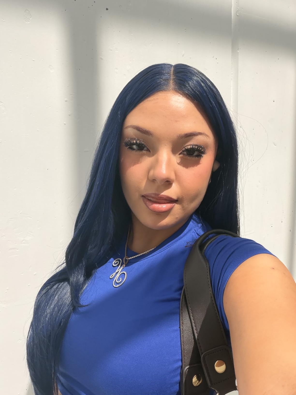 BrownBomb Black Wear and Go Glueless Wigs Pre Plucked Pre Cut for Beginners Long Layered Straight Synthetic Lace Front Wigs with bangs 26 Inch Natural 1B 3 Seconds to Wear for Beginners customer photo 1