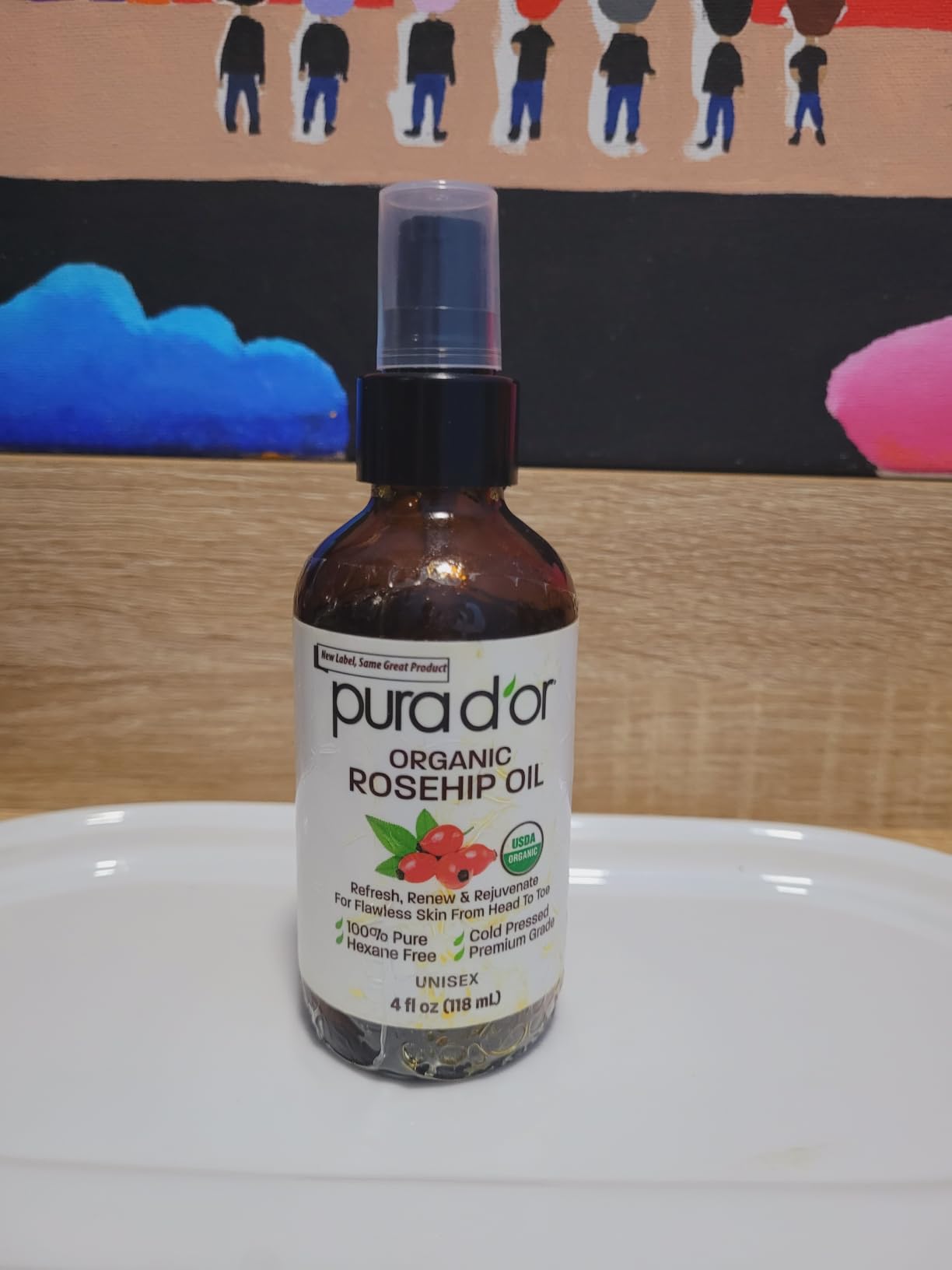 PURA D'OR Scalp & Hair Strengthening Oil Supports Optimal Growth, Reduce Breakage, Nourish Roots for Healthier, Fuller, Thicker Hair - Rosemary, Castor & Peppermint Oil: 3.3 Oz Ayurvedic Hair Care customer photo 1