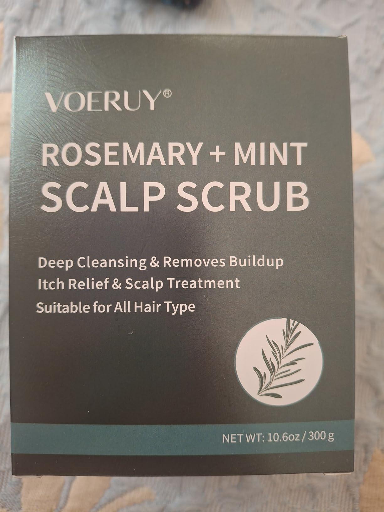 VOERUY Scalp Scrub, Rosemary Scalp Exfoliator Scrub Shampoo, 2-in-1 Scalp Treatment with Mint Oil, Hair Treatment to Clarify and Remove Build Up with Silicone Scalp Massager, 10.6oz/300g customer photo 1
