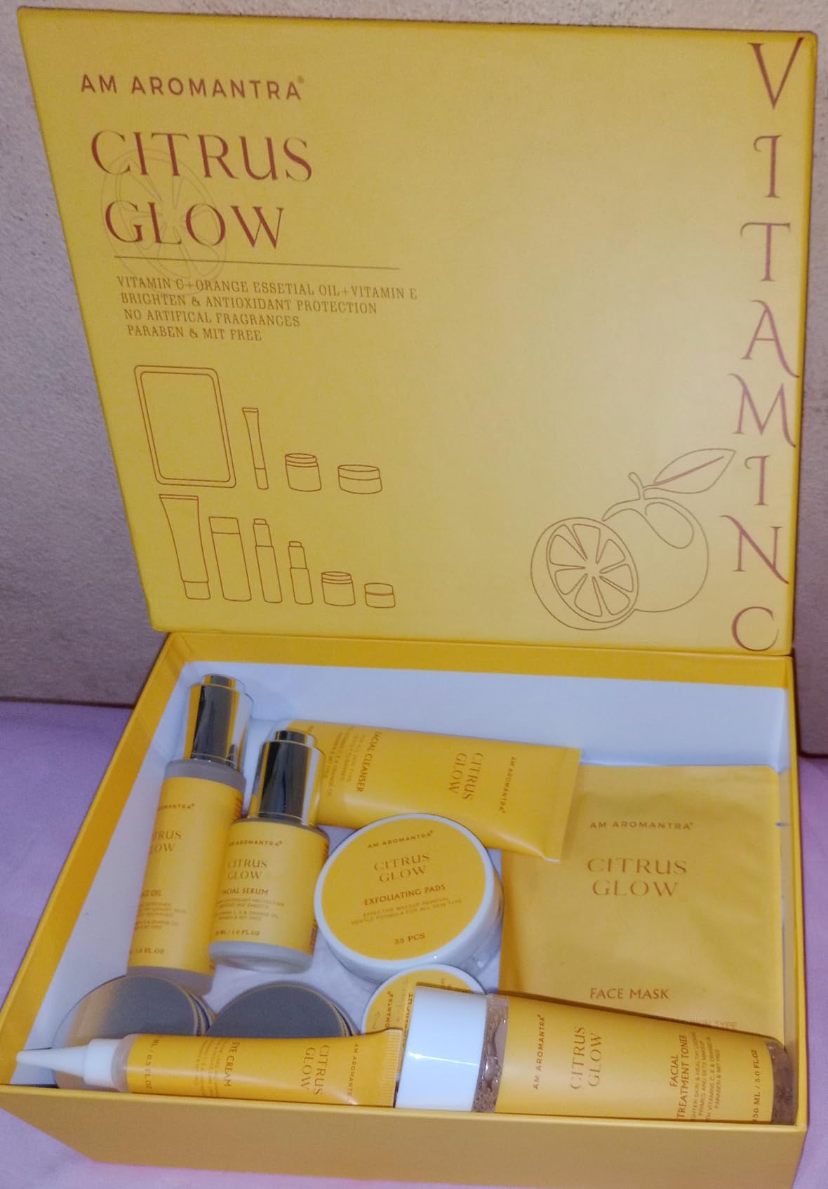 Complete 10-Piece Skin Care Set | Rich in Orange Essential Oil, Vitamin C, Vitamin E | Hydrating, Revitalizing, and Nourishing Facial Treatment customer photo 1