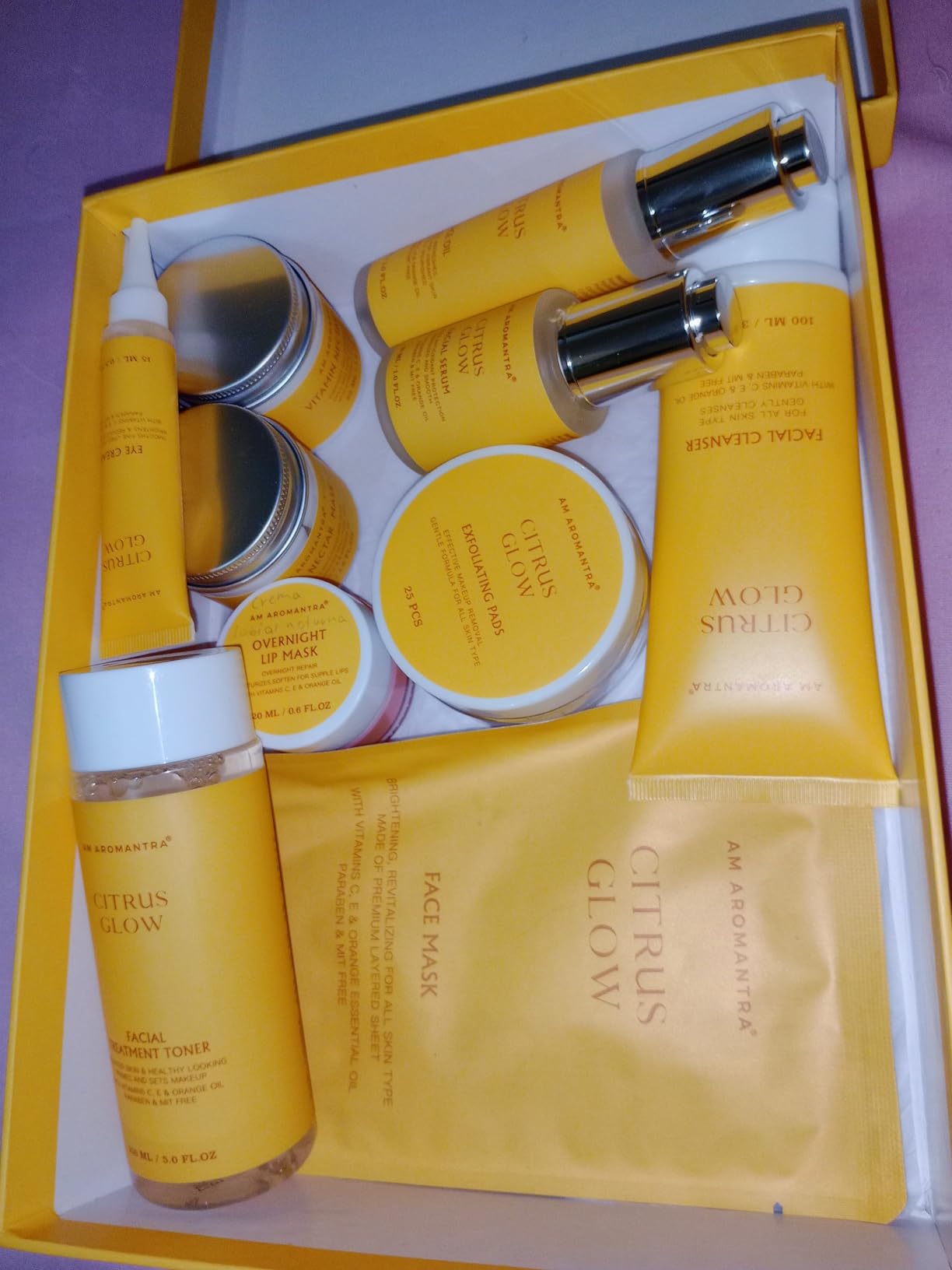 Complete 10-Piece Skin Care Set | Rich in Orange Essential Oil, Vitamin C, Vitamin E | Hydrating, Revitalizing, and Nourishing Facial Treatment customer photo 2