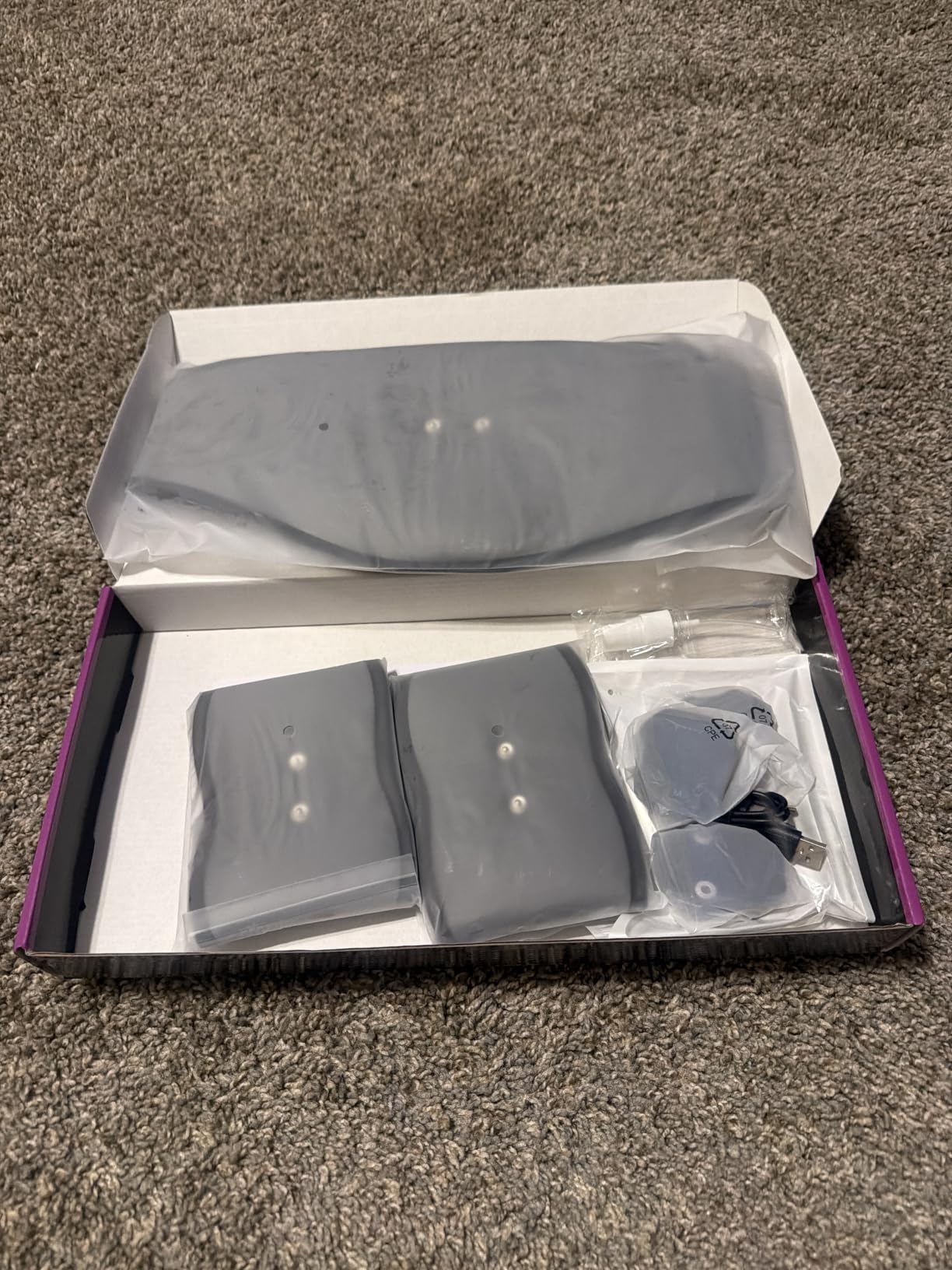NEWPINE Fitness Belt, Powered Muscle Stimulator for Home Use, for Muscle Conditioning Grey customer photo 2