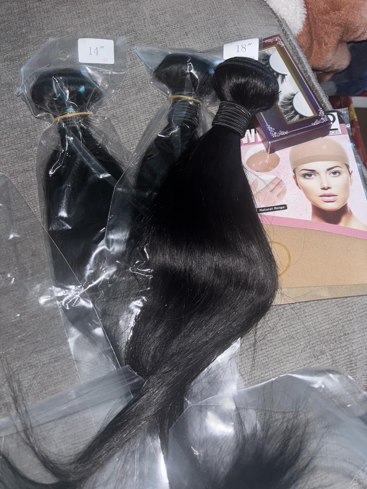 Straight Human Hair Bundles 14 16 18 Inch Trippy Hair Quick Weave 3 Bundles Human Hair 100% Unprocessed Raw Brazilian Virgin Hair Extensions for Black Women Natural Color customer photo 2