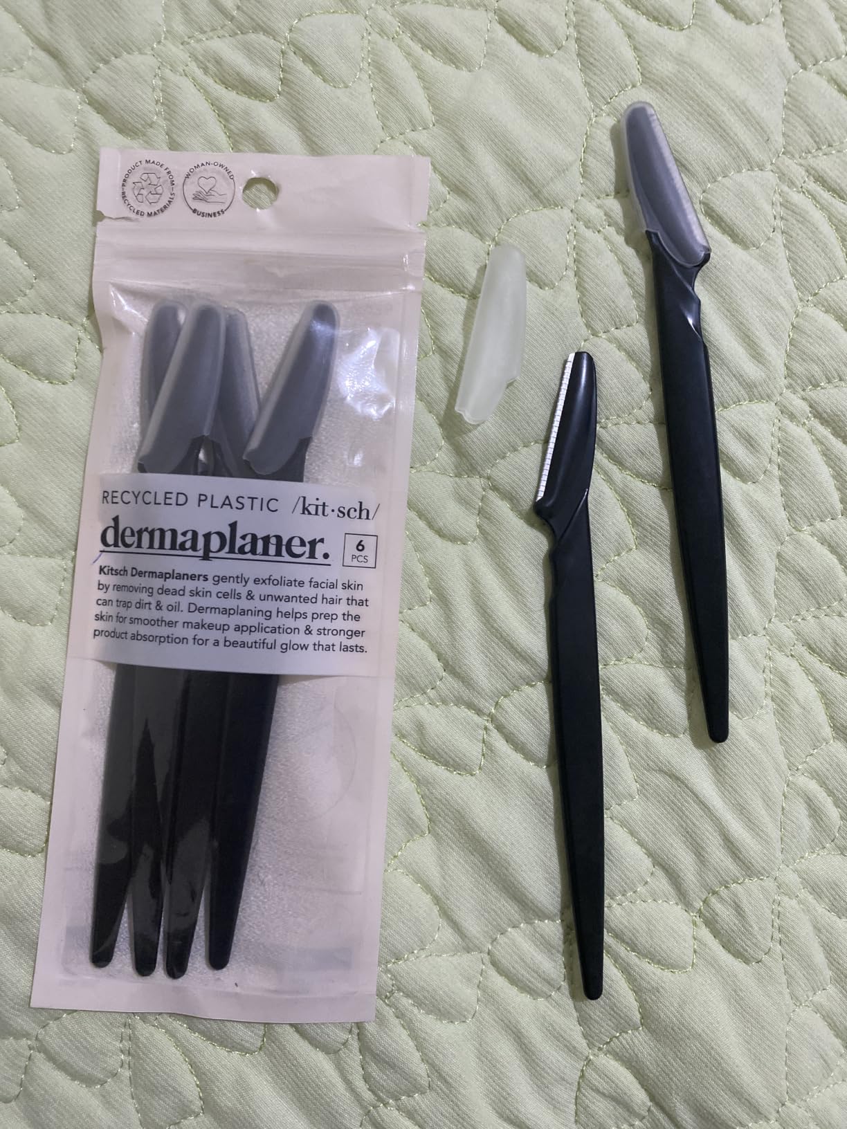 Kitsch Dermaplane Razor for Women Face - Black, 6 pcs | Face Razors for Women & Men, Eyebrow Razor & Face Shaver - Exfoliating Facial Razor & Dermaplaner as Tool for Smoother Skin customer photo 2