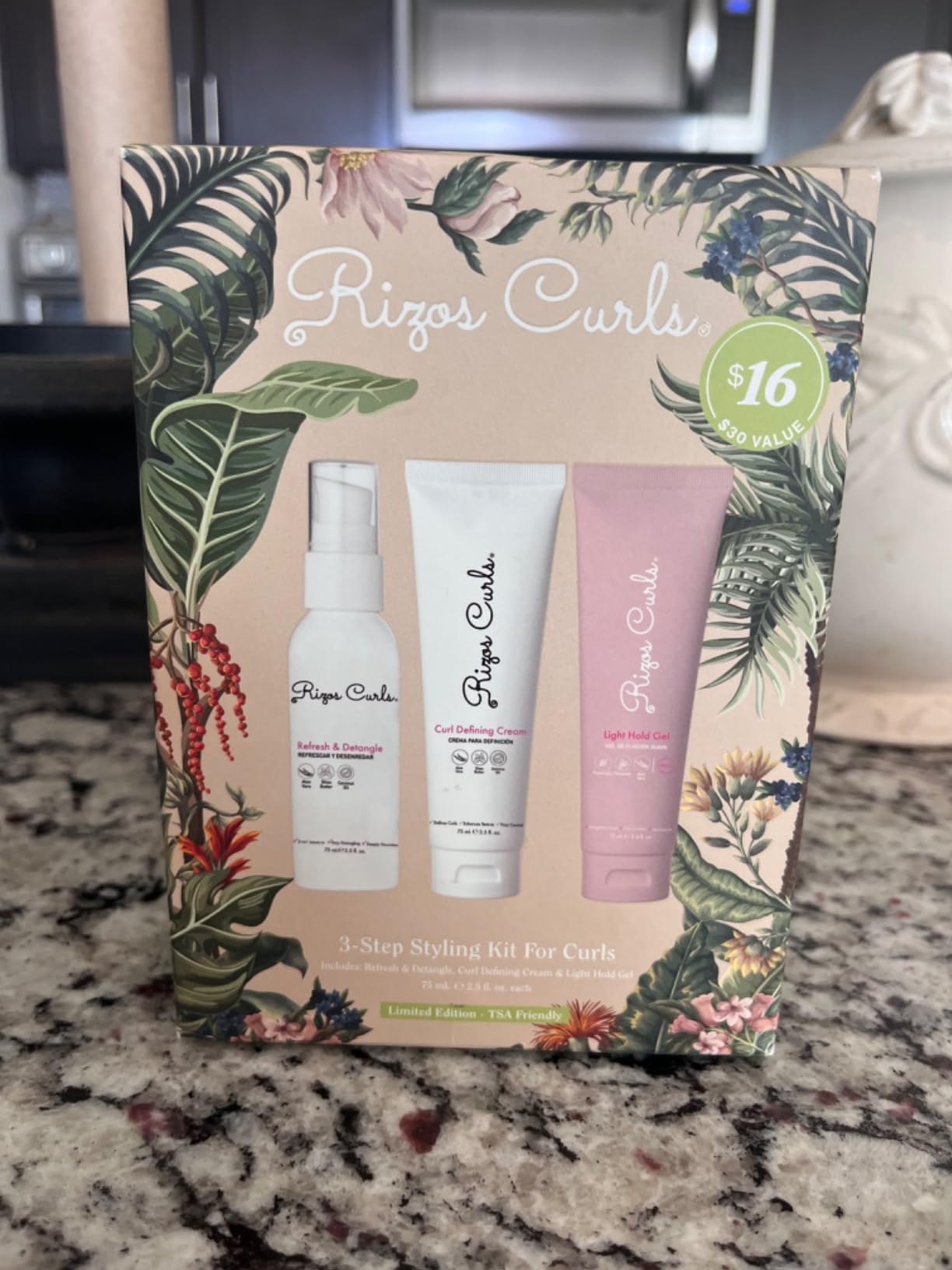 Rizos Curls 3-Step Styling Kit - Curl Defining Cream, Light Hold Gel & Refresh Spray customer photo 2