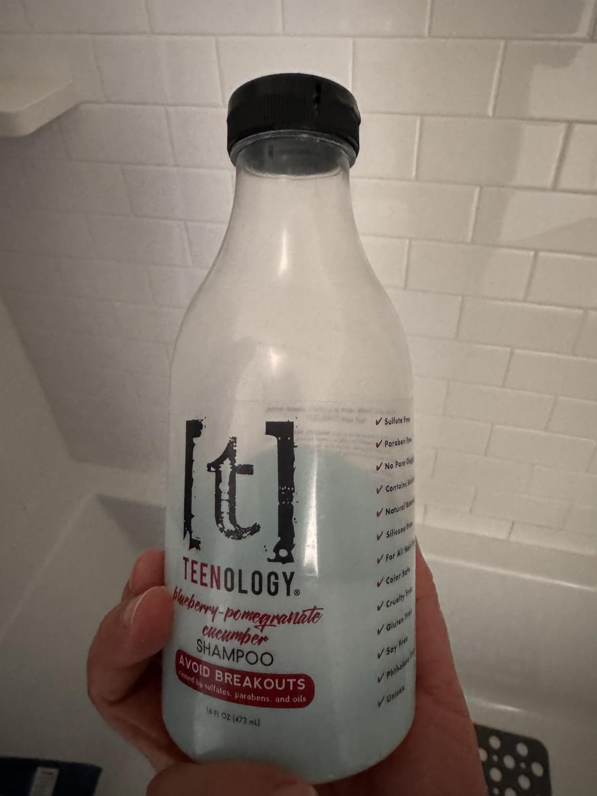 Teenology Teen Shampoo - Avoid Acne Breakouts, Sulfate & Paraben Free | Papaya - Free of pore-clogging oils - non-comedogenic formula with natural botanicals for oily, dry & acne-prone skin customer photo 1