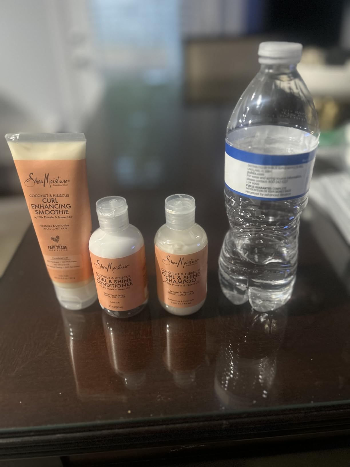SheaMoisture Coconut & Hibiscus Travel Shampoo, Conditioner & Leave-In Curl Smoothie Bundle customer photo 1