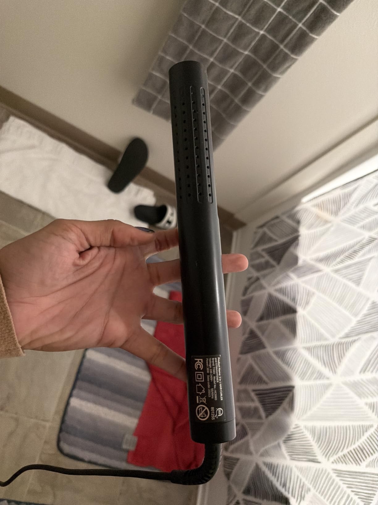 TYMO Airflow 2.0 Curling Iron Flat Iron - Hair Straightener and Curler 2 in 1, 1.25 Inch Curling Wand for Long Short Hair, Dual Voltage for Travel, 54 Million Ionic, Anti-Tangle, 5 Temps, Black customer photo 2