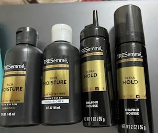 TRESemmé Travel Shampoo, Conditioner, Hairspray & Mousse Bundle | Complete Travel Hair Care and Styling Set | Cleanse, Condition, Style and Finish Wherever You Go customer photo 1