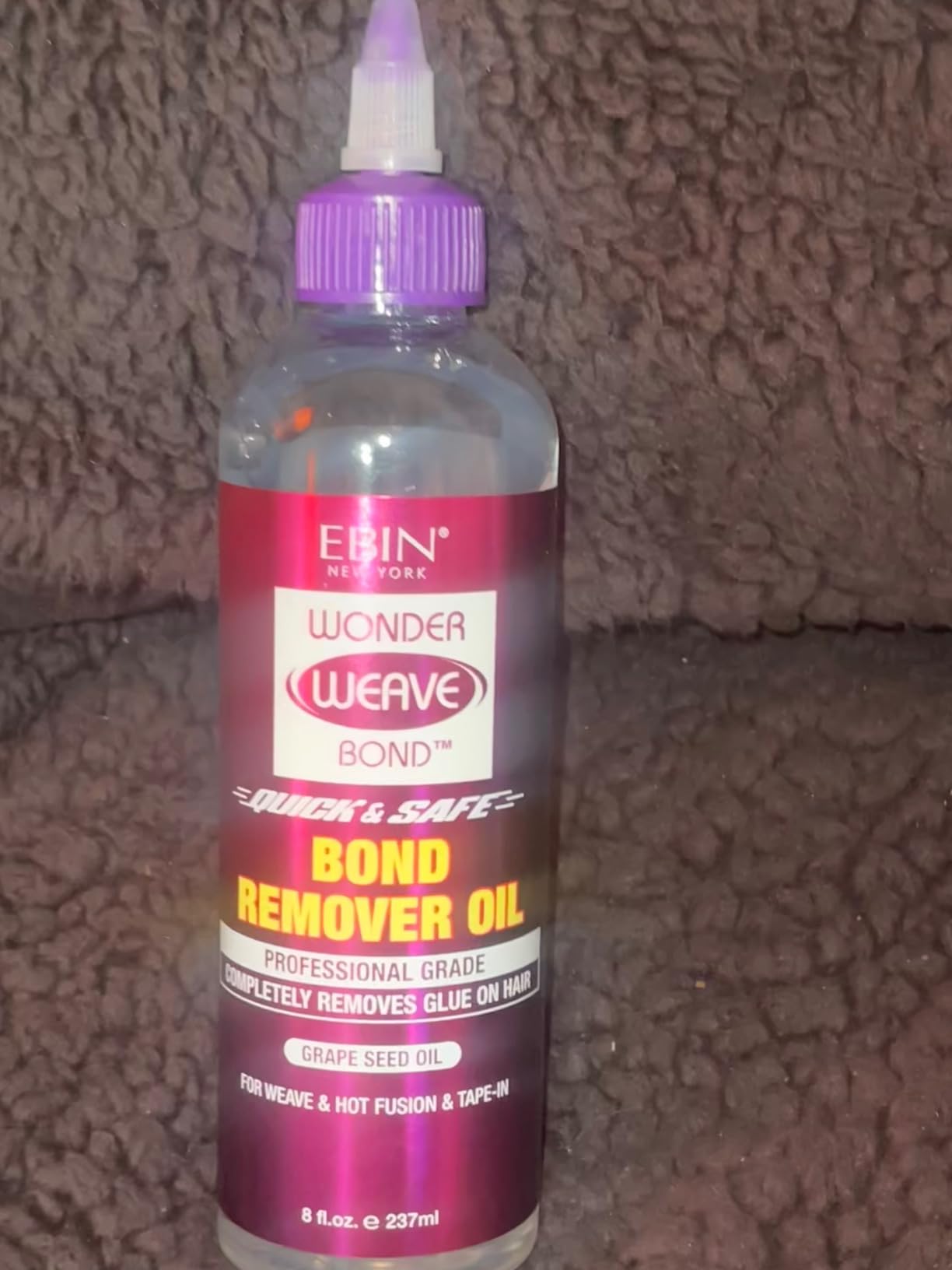 EBIN NEW YORK Wonder Weave Bond Remover Oil | Quick & Safe Glue Remover for Weave, Extensions & Tape-Ins | Gentle Clean Removal | Nourishing Grape Seed Formula | 4 Fl Oz customer photo 1