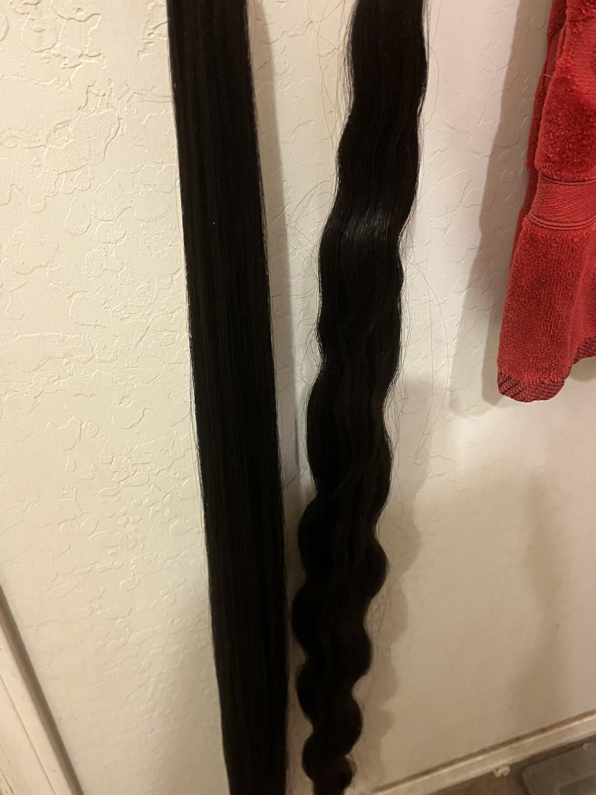 2 Packs Long Braid Ponytail Extension for Black Women with Hair Tie Straight Wrap Around Braid Hair Extensions Can be Restyle Soft Synthetic Hair Piece (1b, 16 Inch (pack of 2)) customer photo 1
