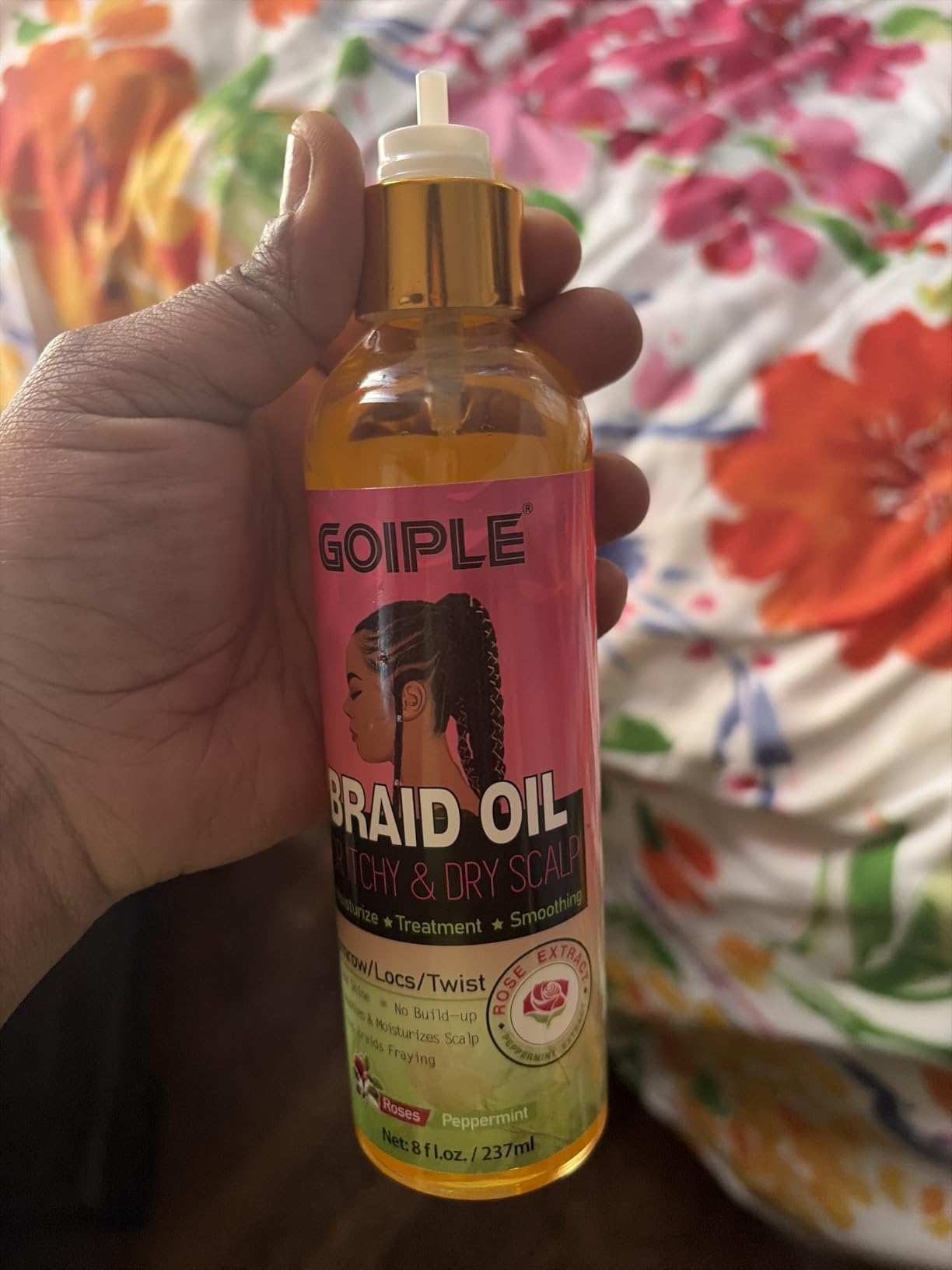 Braid Oil for Soothes Moisturizes Dry & Itchy Scalp - Braid Care for Dandruff and Thinning Edges - Braiding Scalp Oil for Locs & Twists Enhances Shine and Reduces Frizz Refreshes Dry Hair 8 fl oz customer photo 2