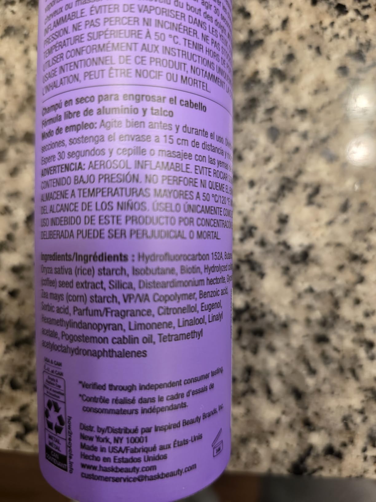 HASK Charcoal Clarifying Dry Shampoo Duo (4.3oz-Qty 2) & Argan Oil Repairing Deep Conditioner customer photo 2