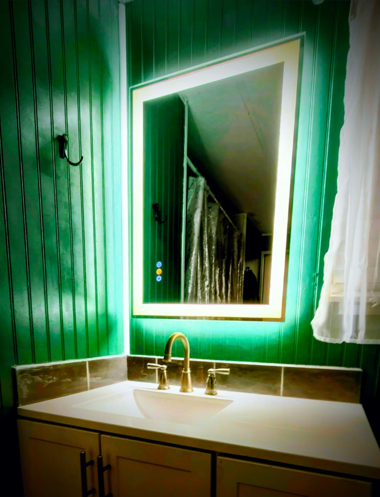 24x36 LED Bathroom Mirror, 6000LM, Separate Front and Back Lights | UL Certified, Shatter-Resistant Tempered Glass, Auto-Off Defogger, 3 Color Modes, Smooth Dimming, Smart Memory Setting customer photo 1