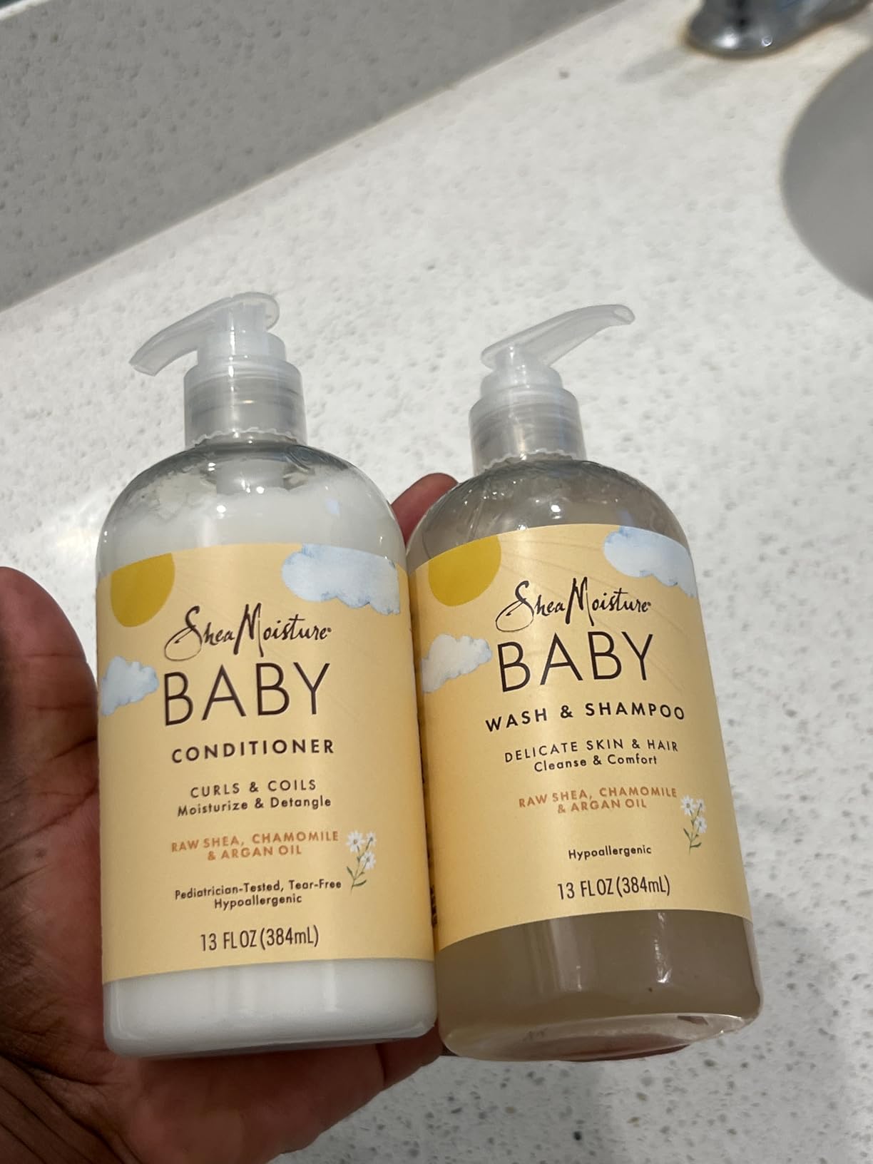 SheaMoisture Baby Body Wash & Shampoo + Curls & Coils Conditioner, 13 Oz Ea | Baby Essentials Chamomile Wash & Shampoo + Conditioner | Tear-Free, Hypoallergenic, Pediatrician-Tested Baby Care Products customer photo 2
