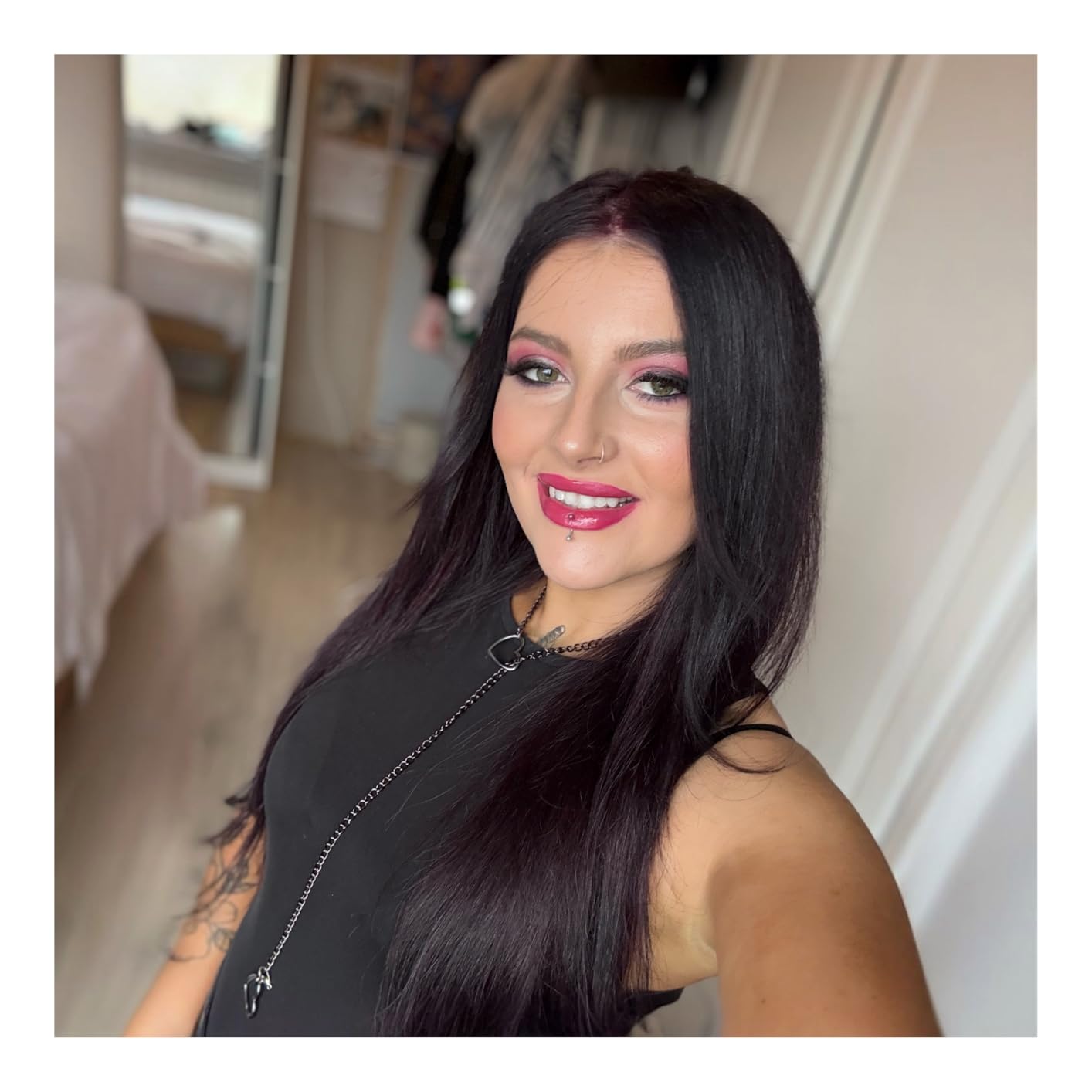 Senmy Itips Hair Extensions Human Hair Burgundy 22inch Remy Human Hair Extensions I tips 50g Itip Human Hair Extensions Wine Red Itip Microlink Hair Extensions For Women customer photo 1