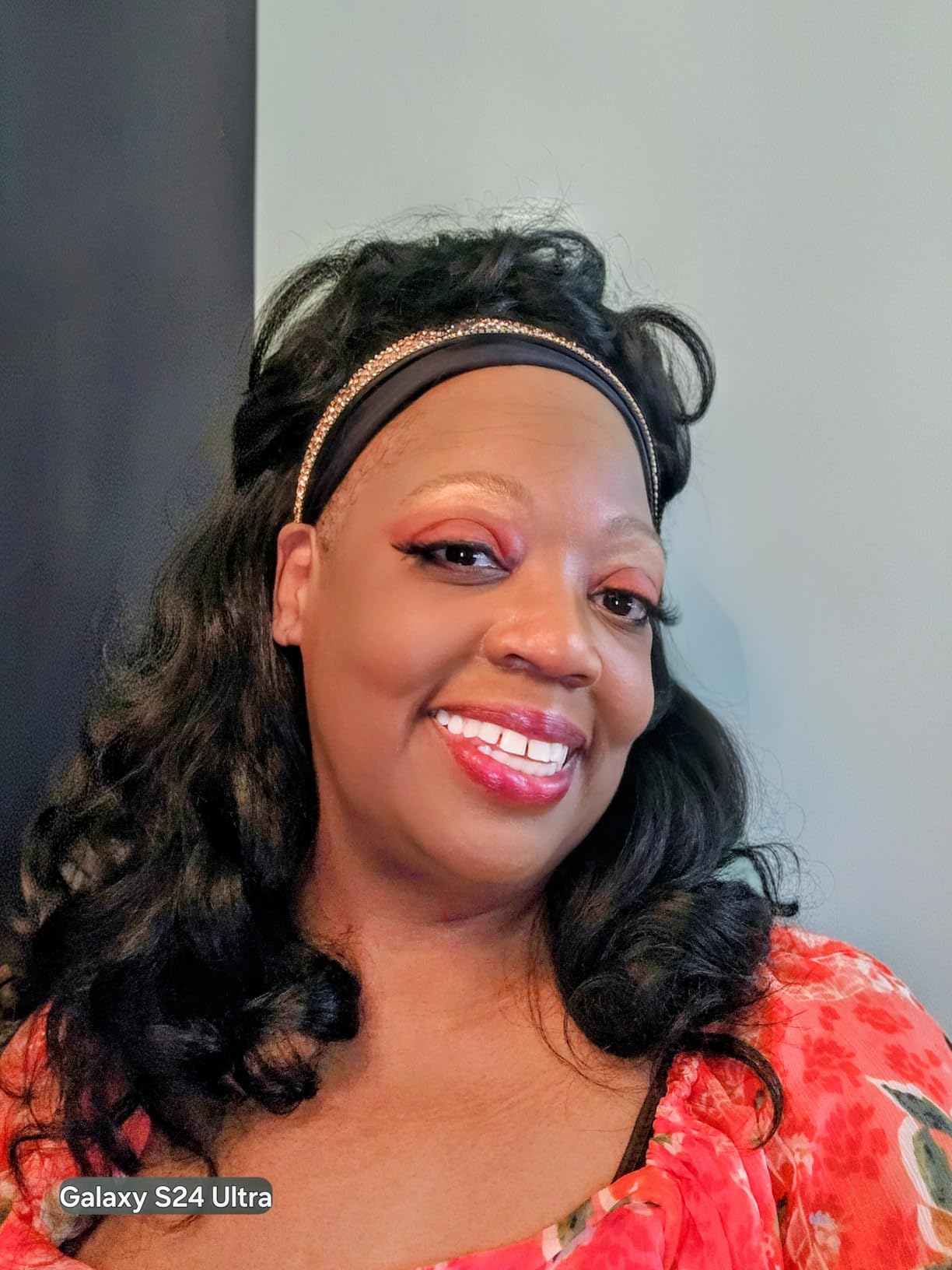 Quantum Love Yaki Curly Headband Wigs for Black Women - Kinky Straight Black Headband Curly Ends Synthetic Wear and Go Glueless Half Wig with Headbands Attached customer photo 1