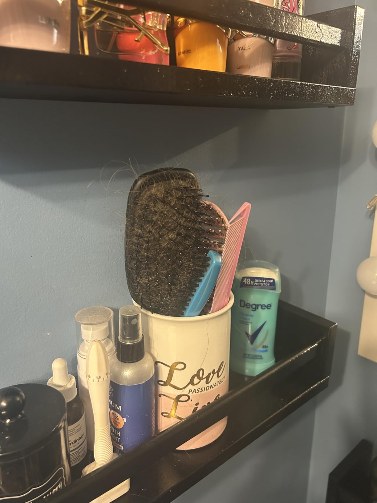 Wet Brush Smooth Styler Hair Brush, Black Frost, Exclusive Ultra-soft IntelliFlex Bristles, Synthetic Boar Bristles, Shiny And Smooth, For All Hair Types, For Women, Men, Wet And Dry customer photo 1