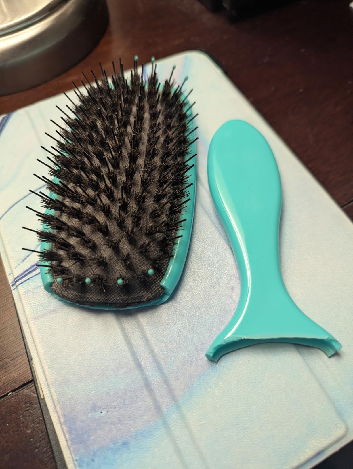 Wet Brush Smooth Styler Hair Brush, Black Frost, Exclusive Ultra-soft IntelliFlex Bristles, Synthetic Boar Bristles, Shiny And Smooth, For All Hair Types, For Women, Men, Wet And Dry customer photo 2
