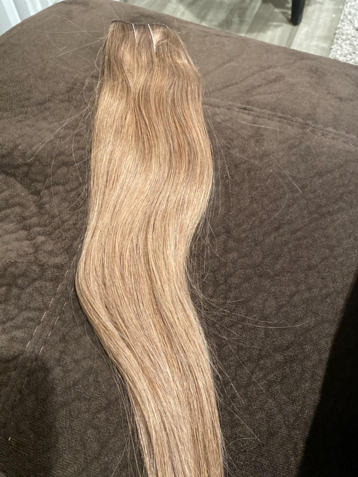 SURNEL Wire Hair Extension Invisible Fish Line Hair Extensions Real Human Hair Color 4 Medium Brown Wire Hair Extensions for Women 16 inch 65g customer photo 1