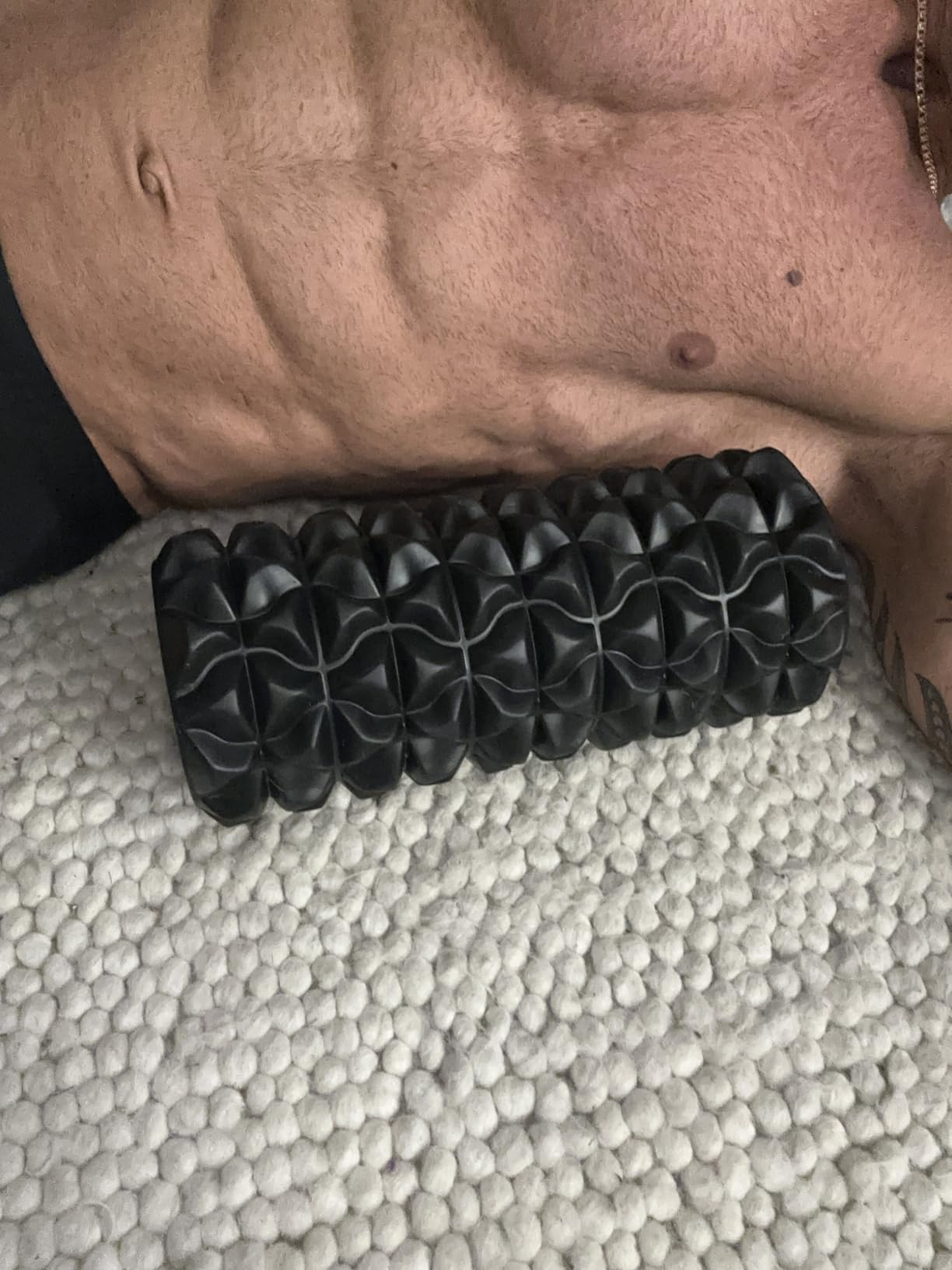 Vibrating Foam Roller for Muscle Recovery, 5-Speed, Rechargeable | High-Density Massage Roller for Physical Therapy, Back Pain Relief & Deep Tissue Massage, 2 Modes customer photo 1