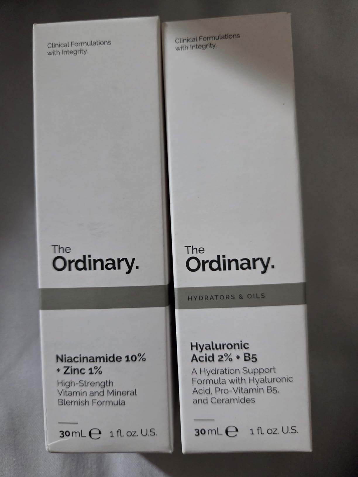 The Ordinary Skin Support Basics Duo - Skin Care Bundle Set For All Skin Types- Hyaluronic Acid 2% + B5 1 Fl Oz, Niacinamide 10% + Zinc 1% 1 Fl Oz customer photo 1