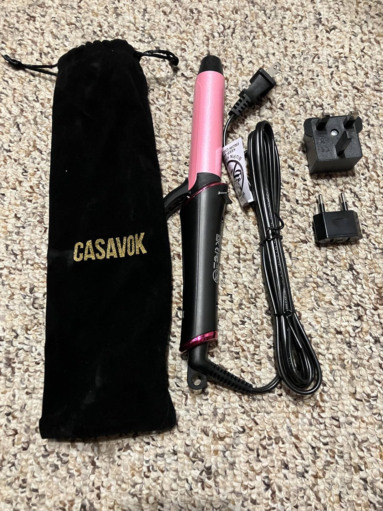 Mini Curling Iron for Travel,110~240V Dual Voltage with European Plug Adapter,Small Curling Iron for Short Hair,Tiny Curling Irons for Women,Anti-Scald Cover,Auto-Off,5 Temp Digital Settings,1 Inch customer photo 1