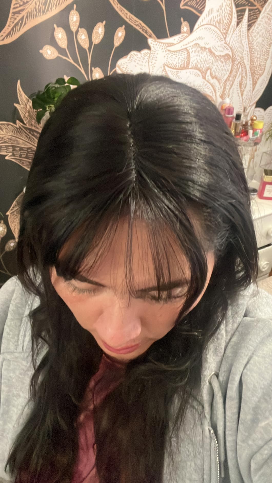 Hair Toppers For Women Real Human Hair 360 Degree 3D Cover Human Hair Topper with Bangs Wispy Bangs Extensions Clip in Bangs for Daily Wear Natural Black customer photo 1