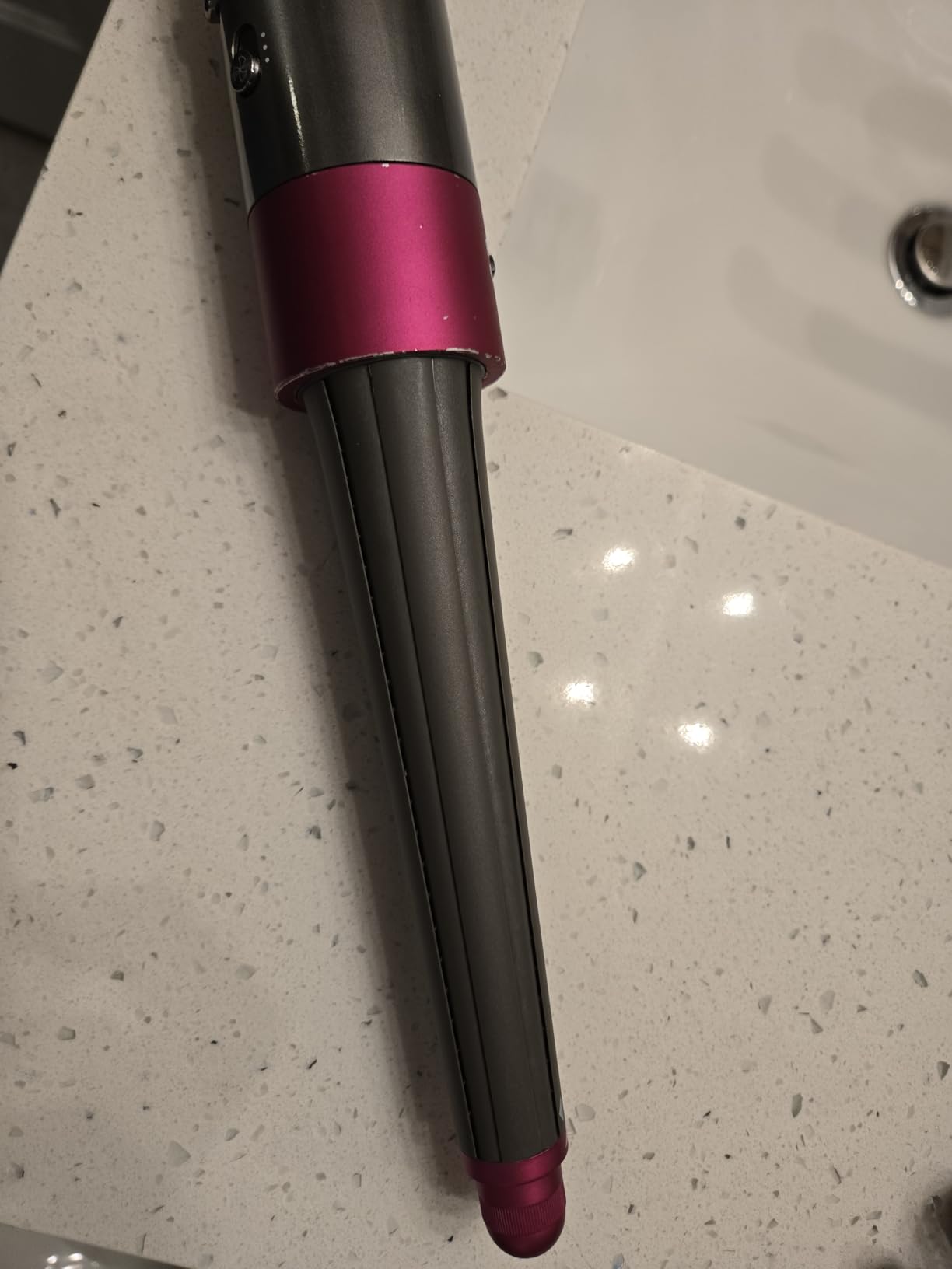 Hair Long Conical Barrel for Dyson Airwrap, 0.78-1.4Inch/ 20-36mm Conical Long Curling Barrels Compatible with Airwrap HS01/HS05/HS08, Self-Curling Hair Roller Curlers Attachment, Gold customer photo 1