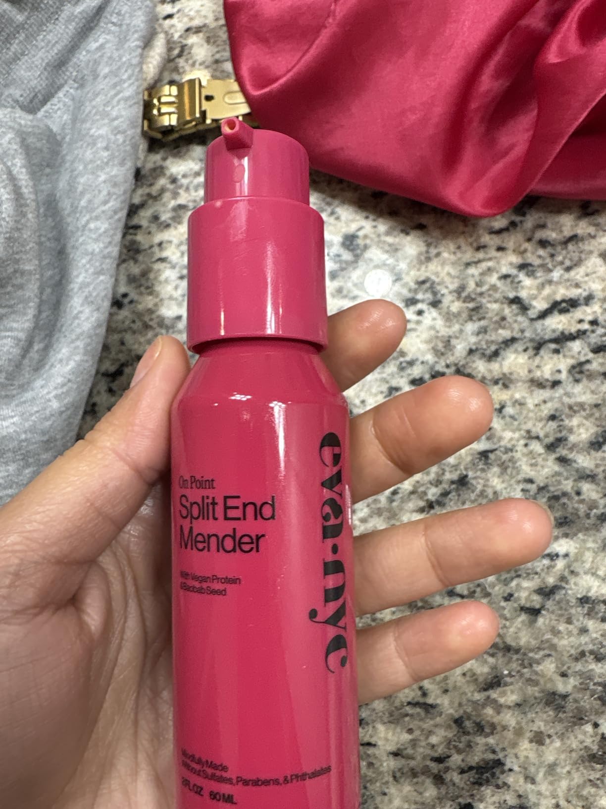 Eva NYC Split Ends Treatment for Dry Damaged Hair - Reduce Breakage + Seal Split Ends with Vegan Protein + Baobab Seed - Serum for Softer Stronger Hair customer photo 2