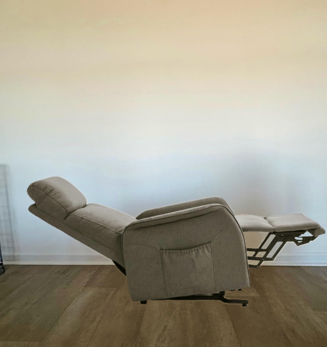 OKUP Power Lift Recliner Chair for Petite Seniors, Electric Lift Chair with Massage and Lumbar Heat, 150° Infinite Position, Breathable Fabric, Space-Saving Recliner Chair, Brown customer photo 2