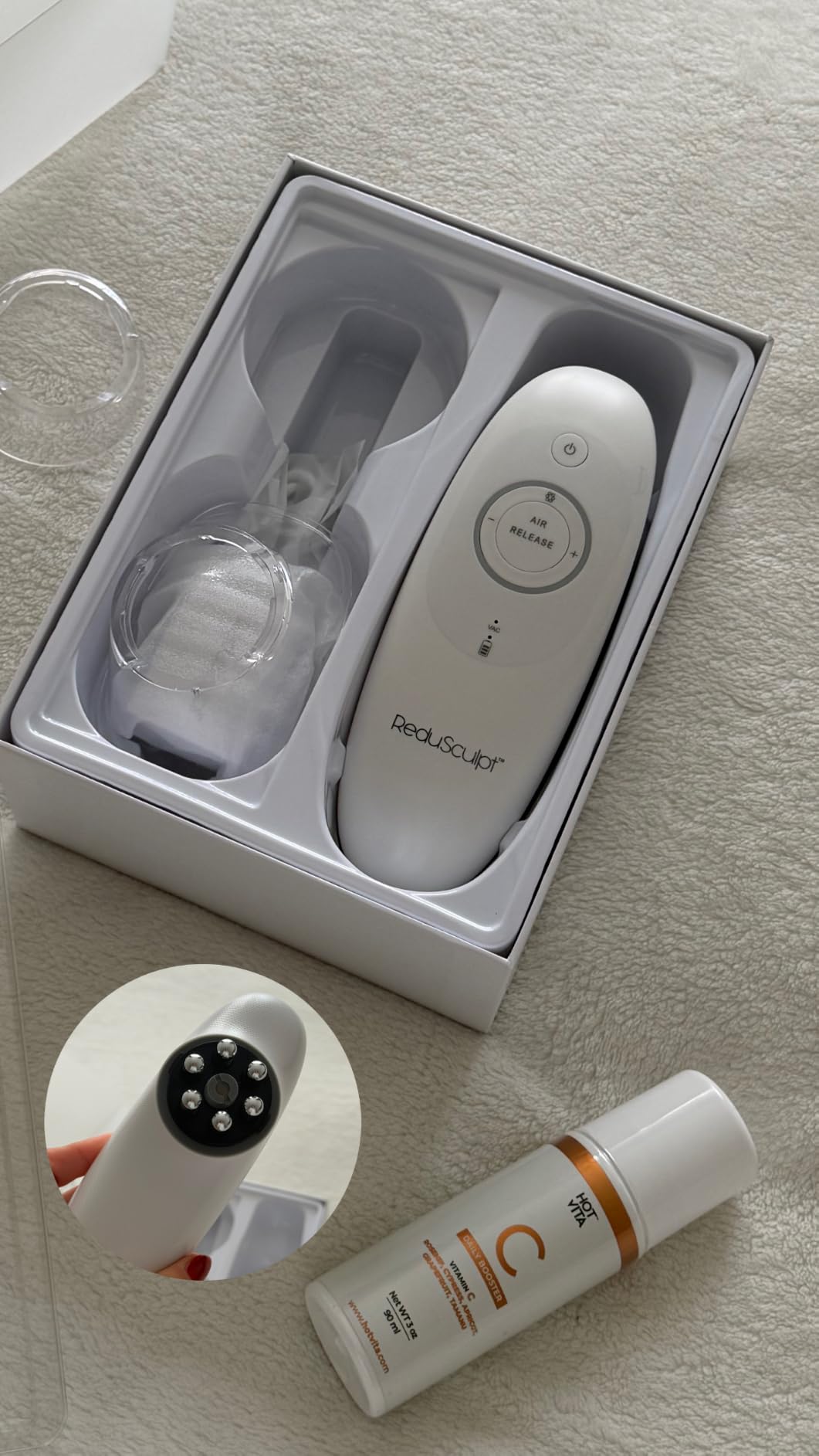 Redu Sculpt 3-in-1 Body Sculpting Machine with Vitamin C Oil - Skin Tightening Device for Stomach, Arms, Legs & Love Handles - Anti Cellulite Massage Tool for Firming & Circulation customer photo 2