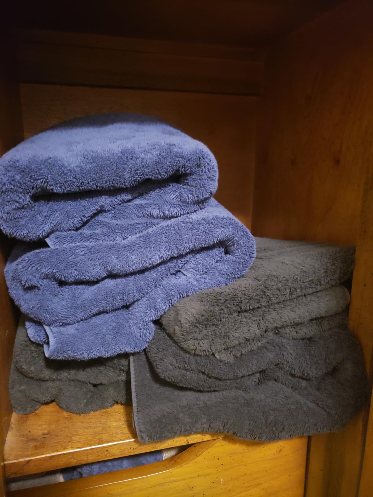 Towel Bazaar 4-Piece Extra Large Bath Towel Set, 100% Premium Cotton Turkish Towels, 30x60 Luxury Towel Super Soft and Absorbent, Perfect Use for Bathroom, Shower Towels - Wedgewood customer photo 1