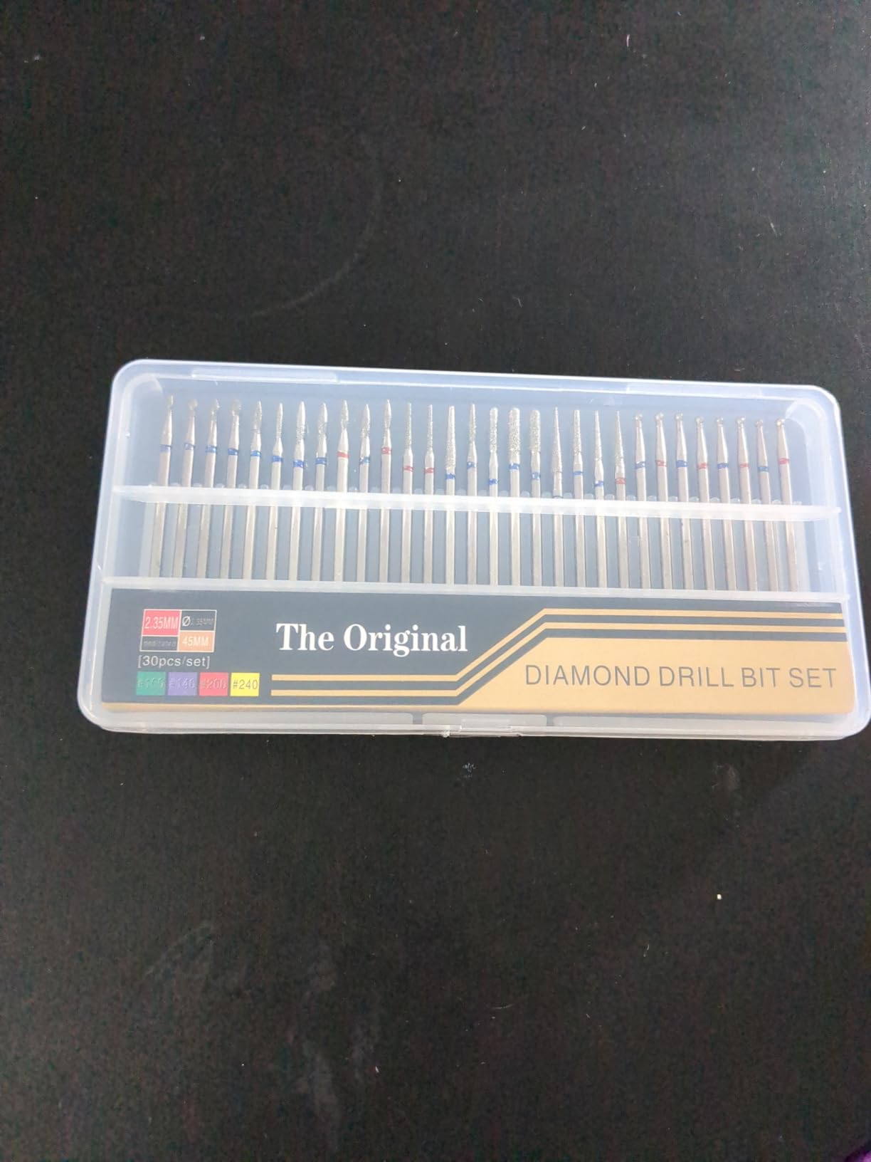 Professional Safety Diamond Nail Drill Bit Set, 3/32 inch Carbide Cuticle Bits for Electric Manicure and Pedicure, 30 Pieces customer photo 2