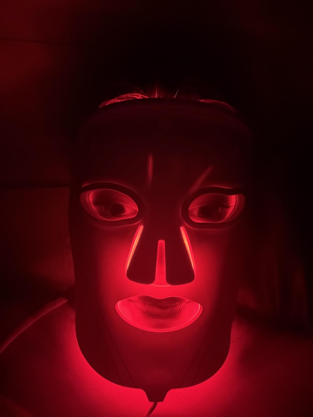 Wavytalk Red Light Therapy Mask for Face, Glow Time LED Face Mask Light Therapy for Anti-Fine Line, Acne, Skin Rejuvenation with Red, Near-Infrared, Blue and Amber Light customer photo 1