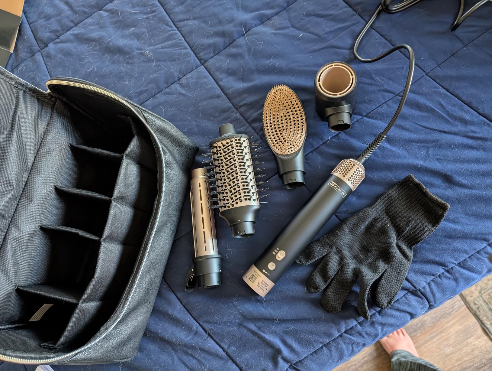 Conair DigitalAire Hot Air Styling System Hair Dryer and Volumizer | 4-in-1 Styling Versatility, High-Speed Brushless Digital Motor for All Hair Types, Heat Glove, Travel Bag, Black, BC8100AM customer photo 2