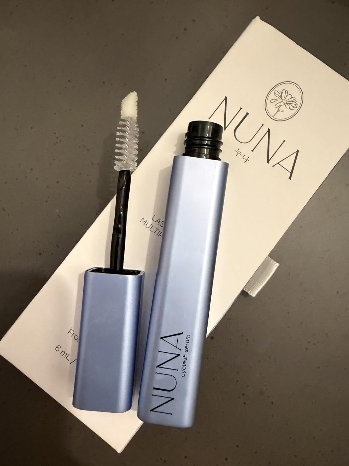 NUNA Eyelash Growth Support Serum 6ml - Eye Lash and Eyebrow Enhancing Serum for Women & Men with Biotin - Korean Multi Peptide & Natural Extracts - Promotes Fuller and Longer Lashes - 6 Month Supply customer photo 2