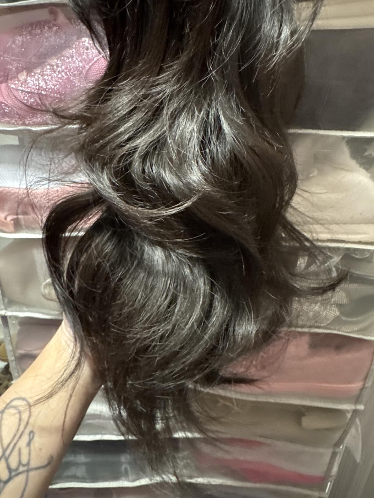BOGSEA 26'' Drawstring Ponytail Extension for Women (Black) | Long Wavy Hair Extensions, No Tangle, No Shedding customer photo 1