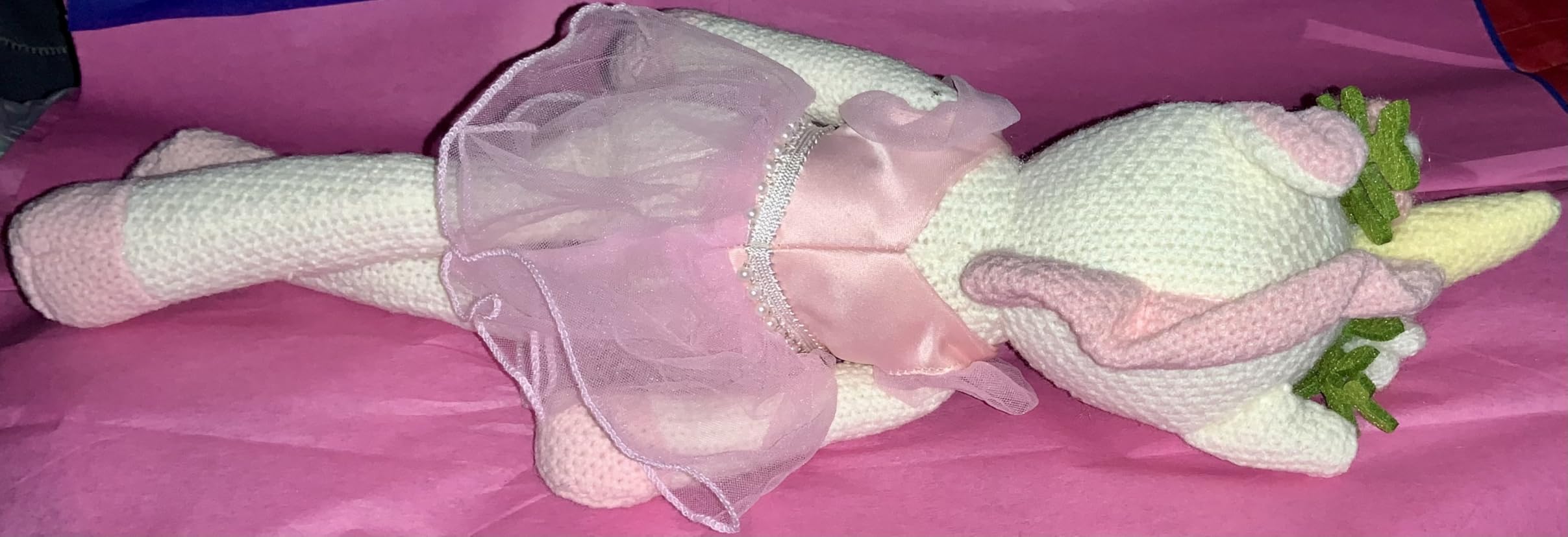 Golray Flower Girl Proposal Gifts Set, Will You Be My Flower Girl Gift with 16in Knitted Unicorn/ 15oz Cup/Floral Sunglasses/Hair Accessory/Jewelry Set Wedding Bride Gift Box Unicorn Toys for Girls customer photo 2